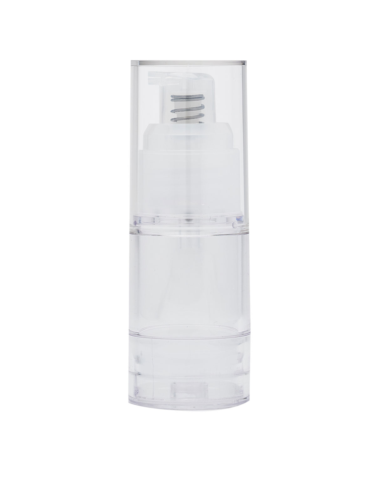 NA: 15 ml as clear airless treatment pump bottle