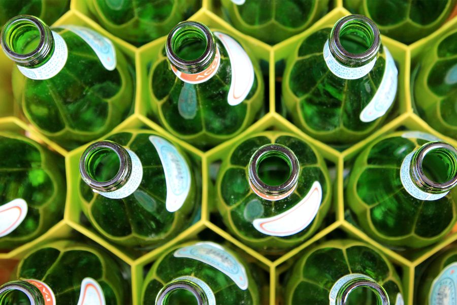 glass bottles packaged for fast shipping