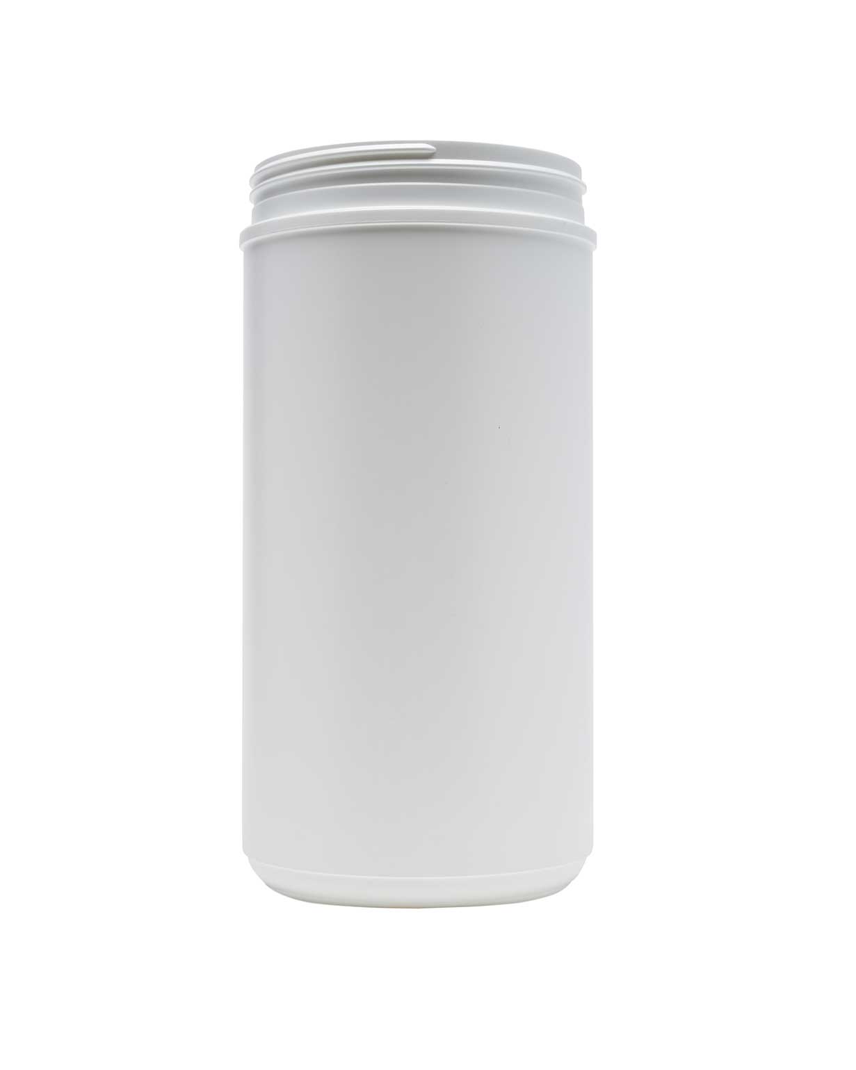 100 oz hdpe white straight sided canister 120-400