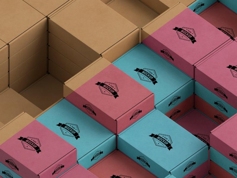mockups for custom packaging for cardboard boxes