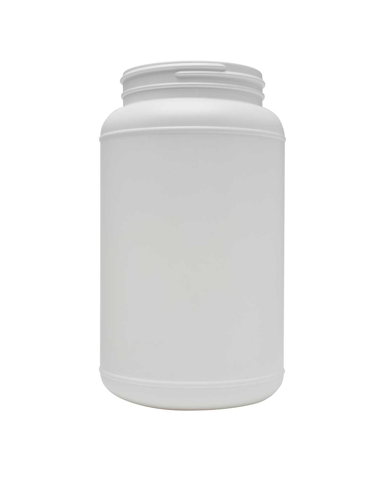 3000 cc hdpe white label panel wide mouth jar 110-400