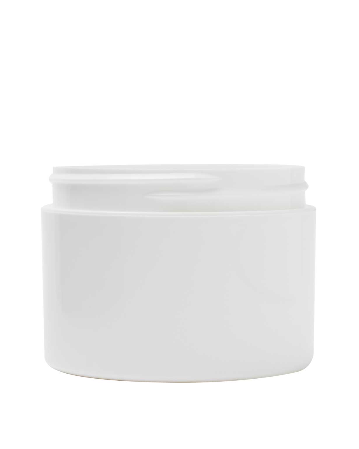 8 oz pp white double wall round base jar 89-400