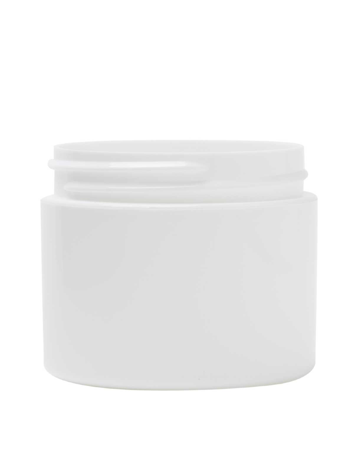 2 oz pp white double wall straight base jar 58-400