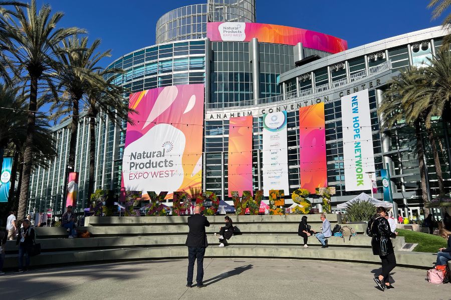 Anaheim Convention Center with Natural Products Expo West Signage
