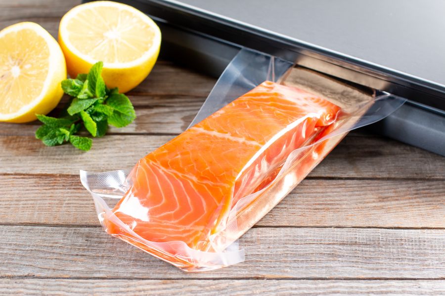 vacuum sealed salmon