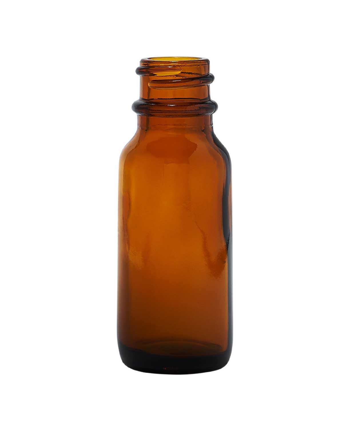 16OZ AMBER GLASS BOTTLE WITH BLACK PHENOLIC CAP 28/400