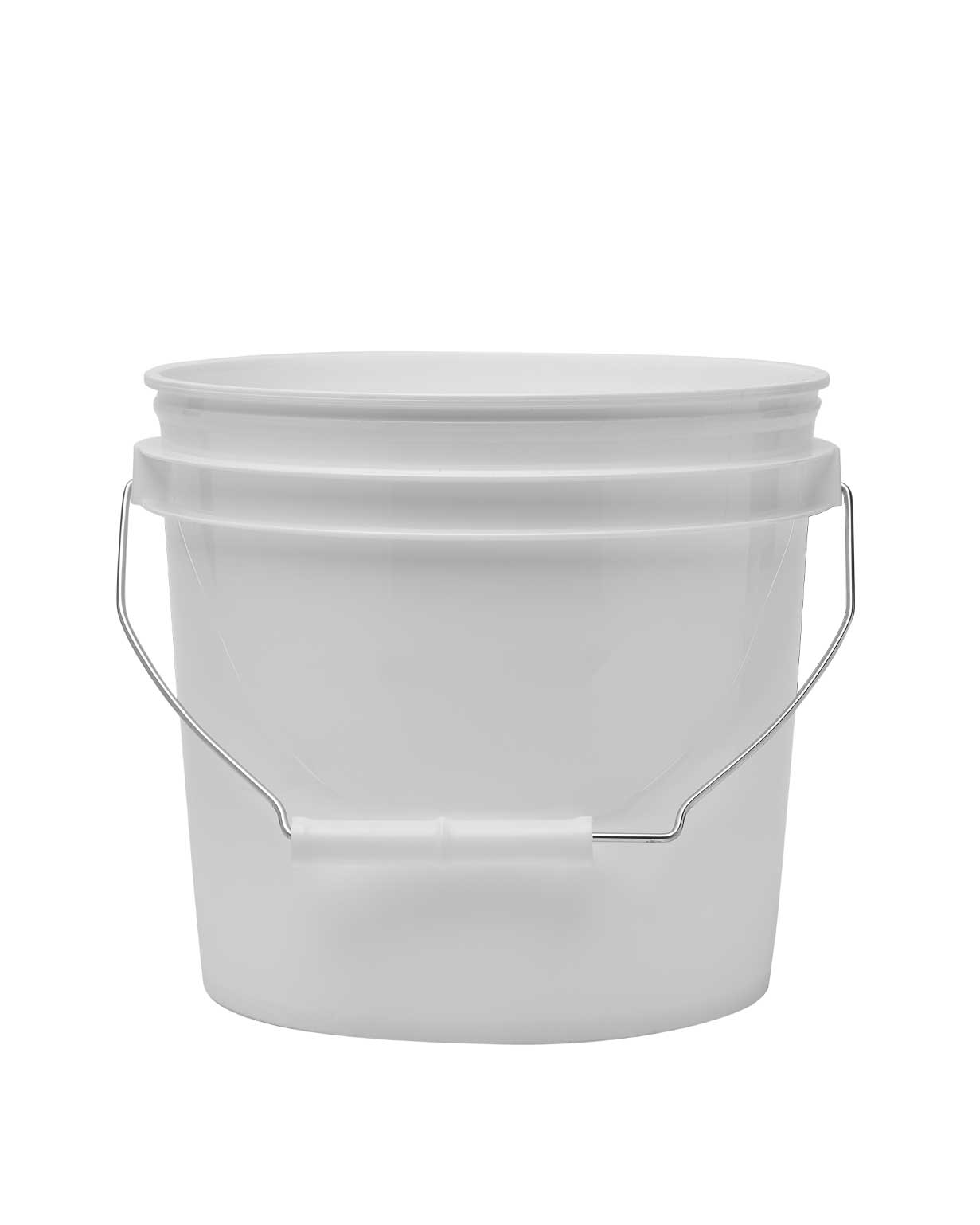 APPROVED VENDOR Pail: 2.5 gal, Open Head, Plastic, 10 in, 11 in Overall Ht,  Round, White