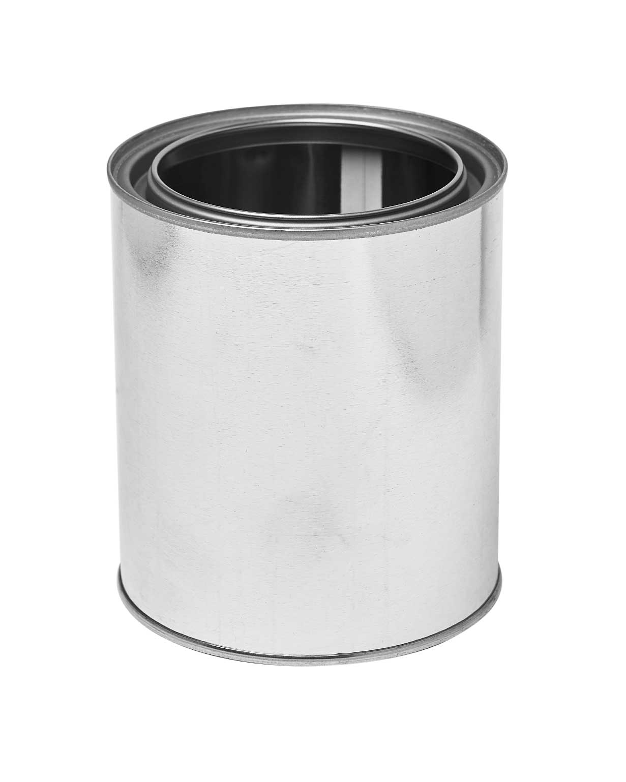 1 qt tin silver unlined round-paint can