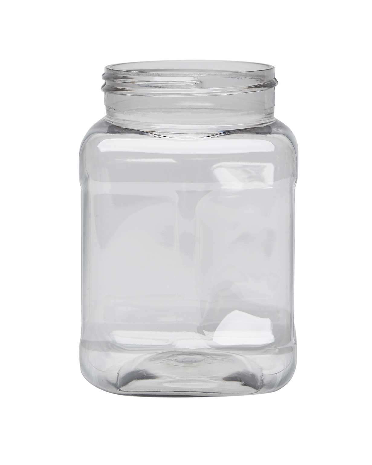 16 oz pet clear square pinch grip jar 63-400