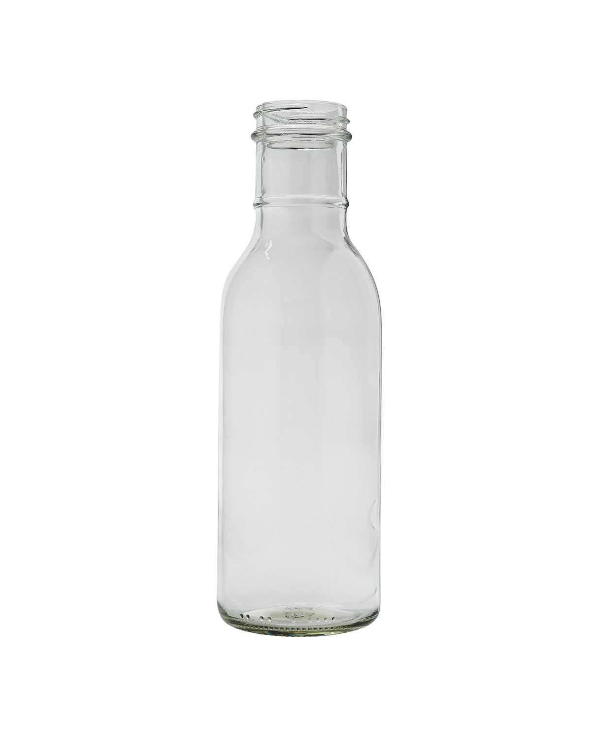 12 oz glass clear ring neck 38-400