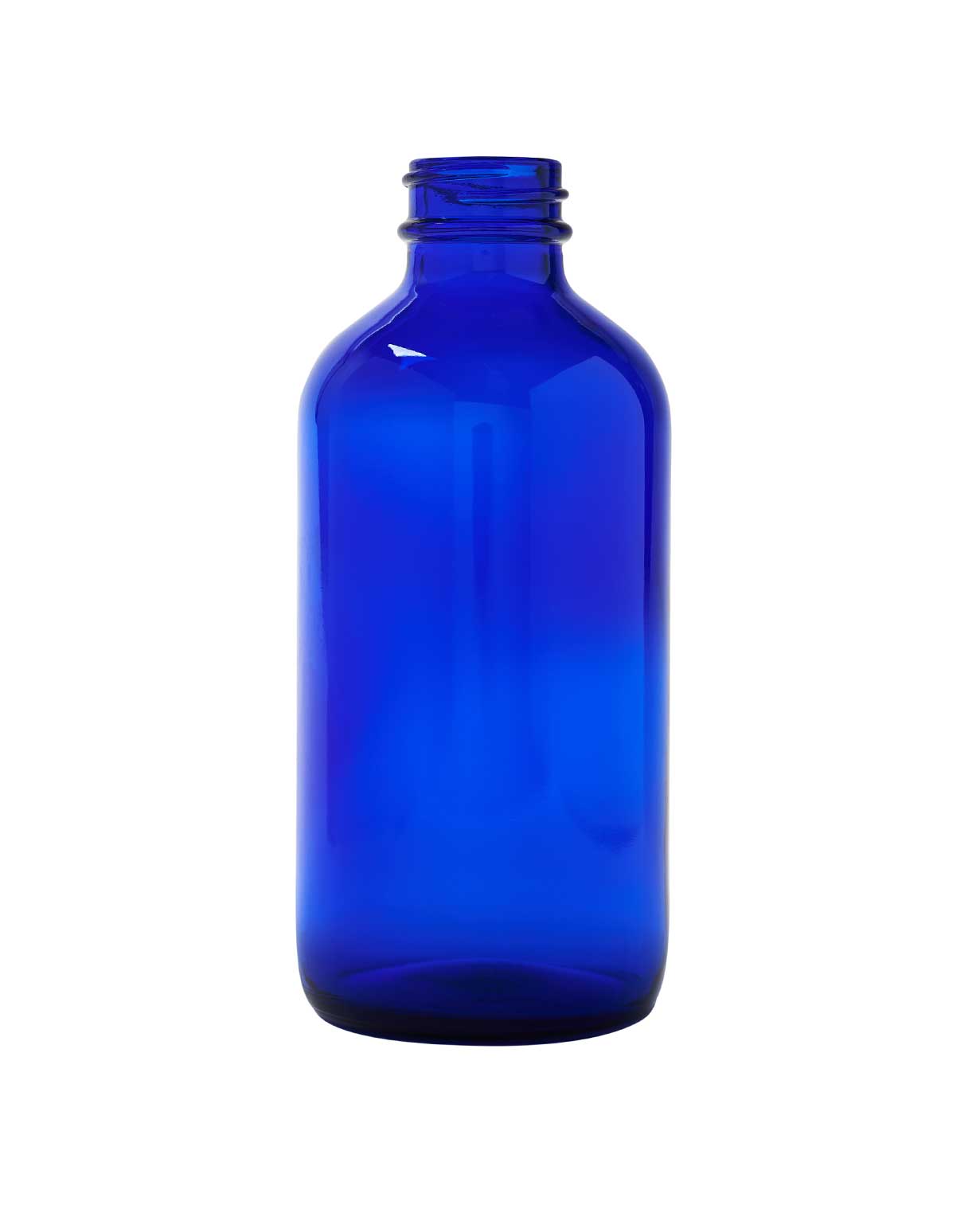 8oz 28-400 Cobalt Blue Glass Boston Round Bottle - Paramount Global