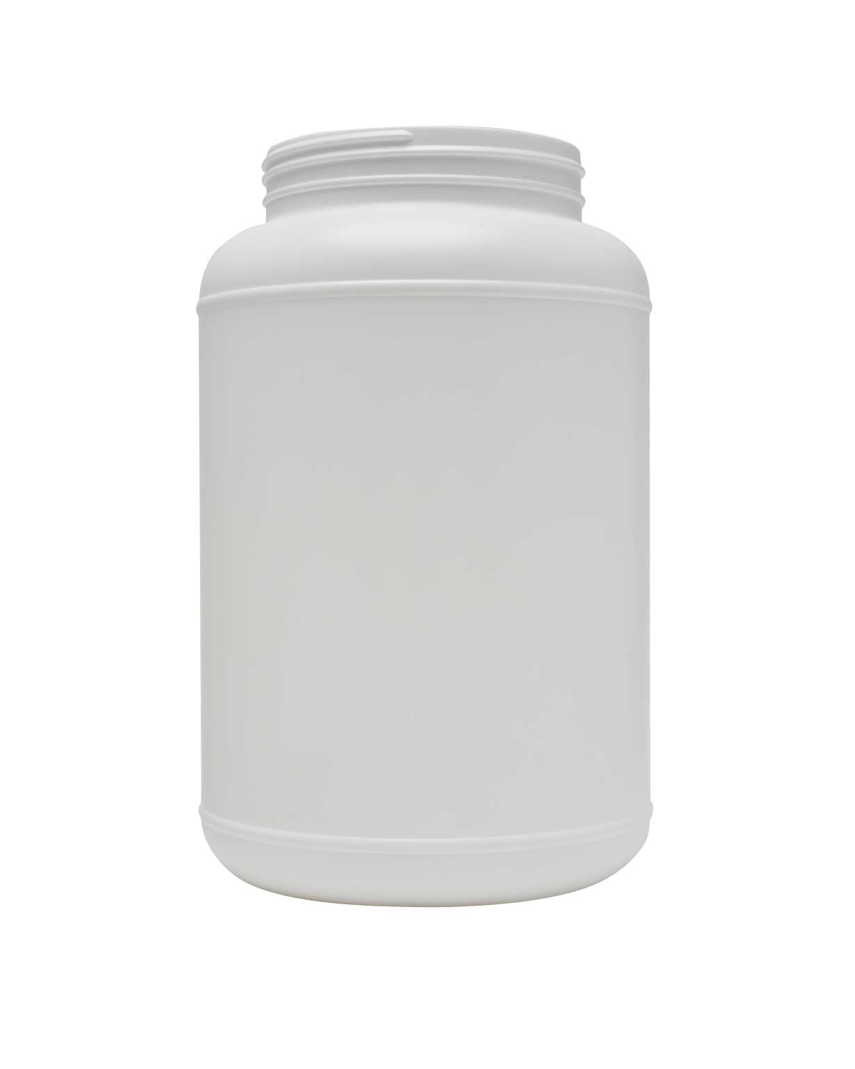 3785 cc hdpe white label panel wide mouth jar 110-400