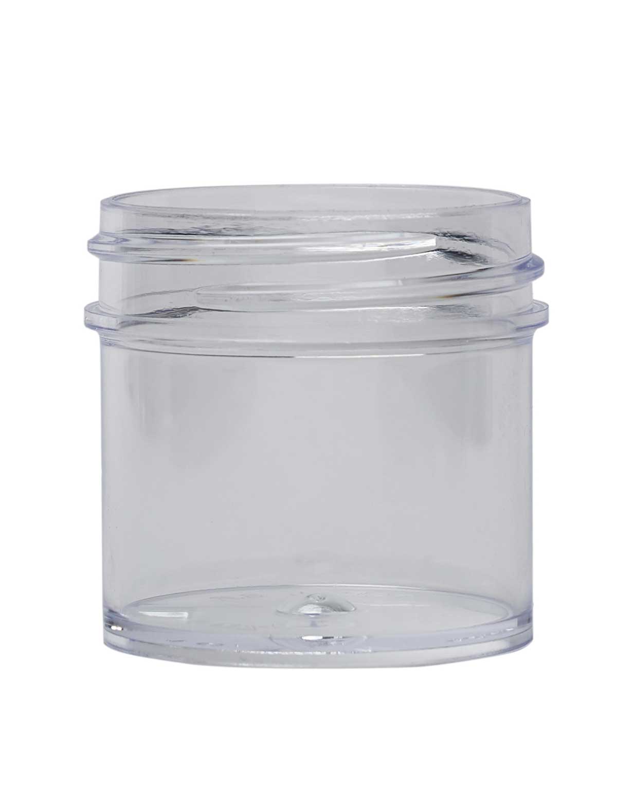 1 oz ps clear regular wall jar 43-400