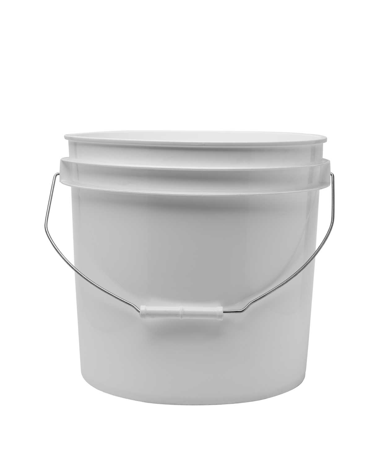 3.5 gl hdpe white 75mil round open head pail