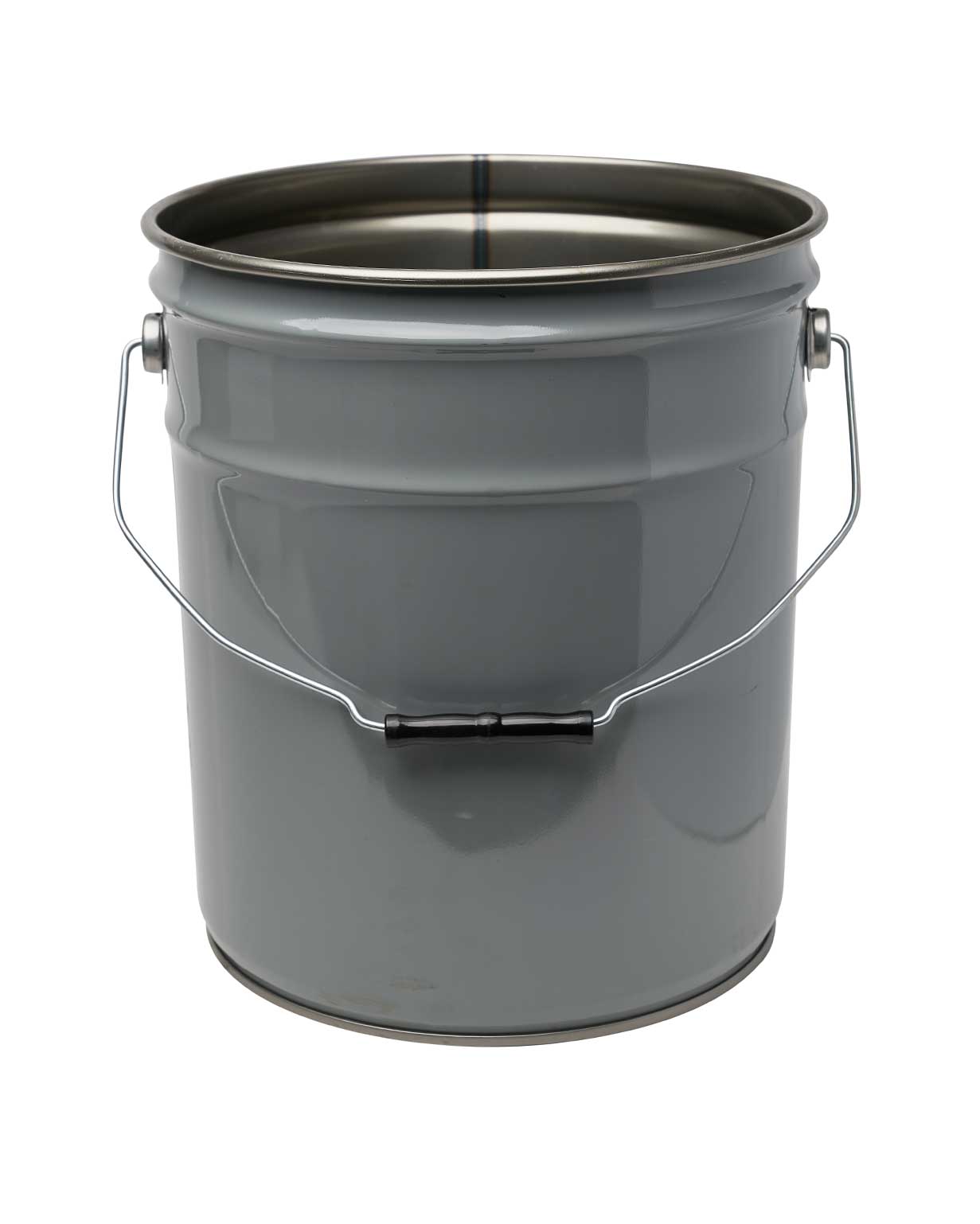 5gl steel gray 28/26ga open head pail