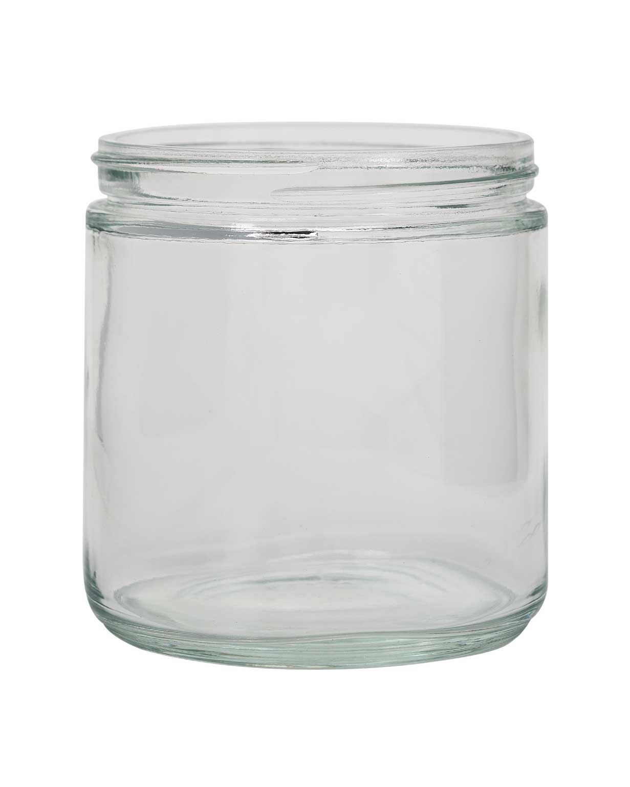 Glass Jar: 16 oz. Straight Sided Flint Jar  Glass Jar: 16 oz. Straight  Sided Flint Jar