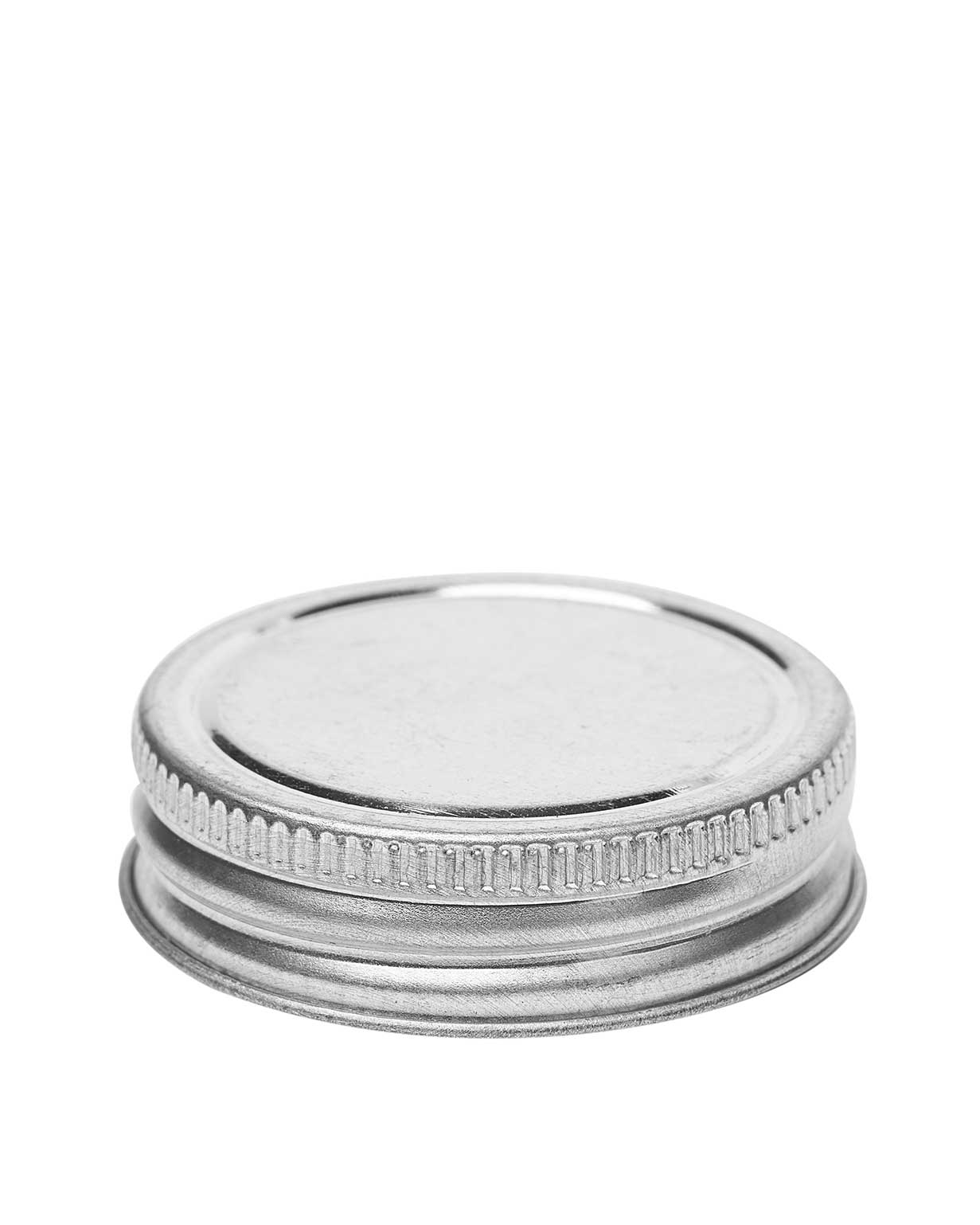 1-3/4" metal silver delta child resistant continuous thread closure