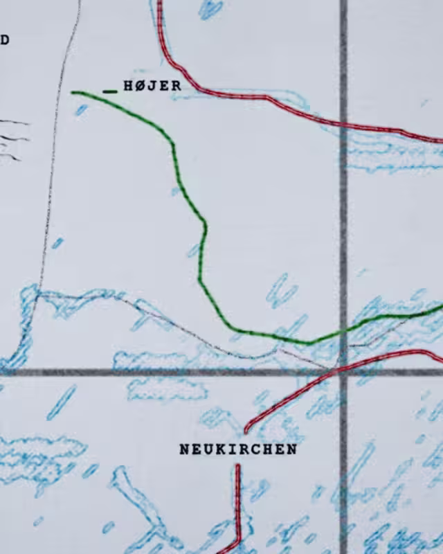 A vintage map detailing the region of Højer, Denmark, tracing the roots of ECCO’s storied Danish heritage and dedication to clean, purposeful Scandinavian design.