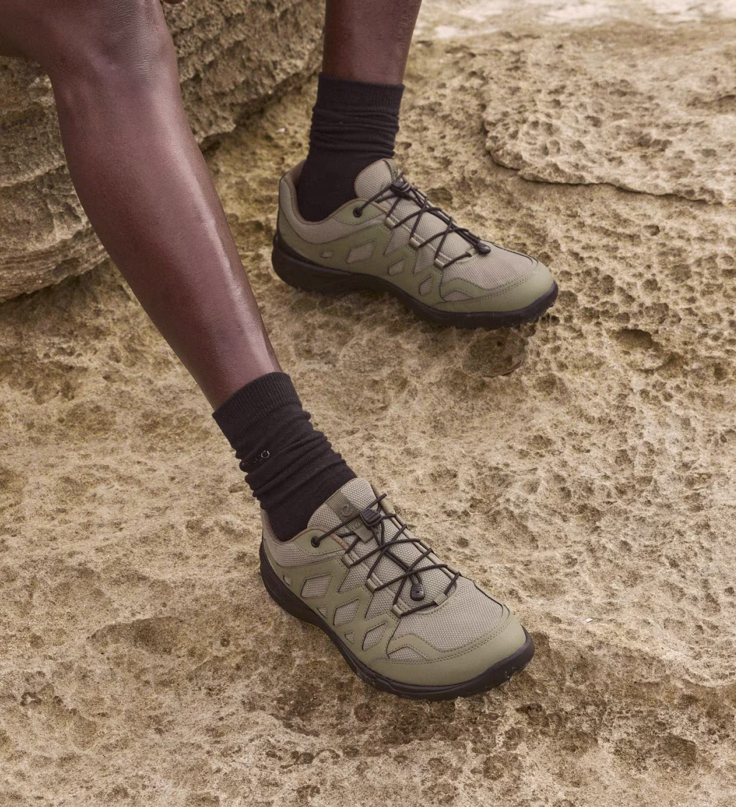Your choice depends on terrain difficulty, hike length, weather conditions, and how much support your feet need:  1. CONSIDER YOUR TERRAIN Well-maintained footpaths need less shoe than rocky or off-trail routes. Match the outsole grip and upper protection to the hardest surface you'll encounter, not the easiest. 2. THINK ABOUT DISTANCE A lightweight trail shoe is ideal for shorter hikes. For full-day routes or longer, invest in structured cushioning and ankle support - fatigue accumulates in a way that a short walk never reveals. 3. WEATHER
Waterproofing is worth having. In guaranteed dry conditions, breathable options keep feet cooler. 4. THE RIGHT FIT
Try hiking shoes with the socks you'll wear on the trail. There should be a thumb's width of space at the toe and no heel lift. Always break in new shoes on shorter routes before committing to a major hike.