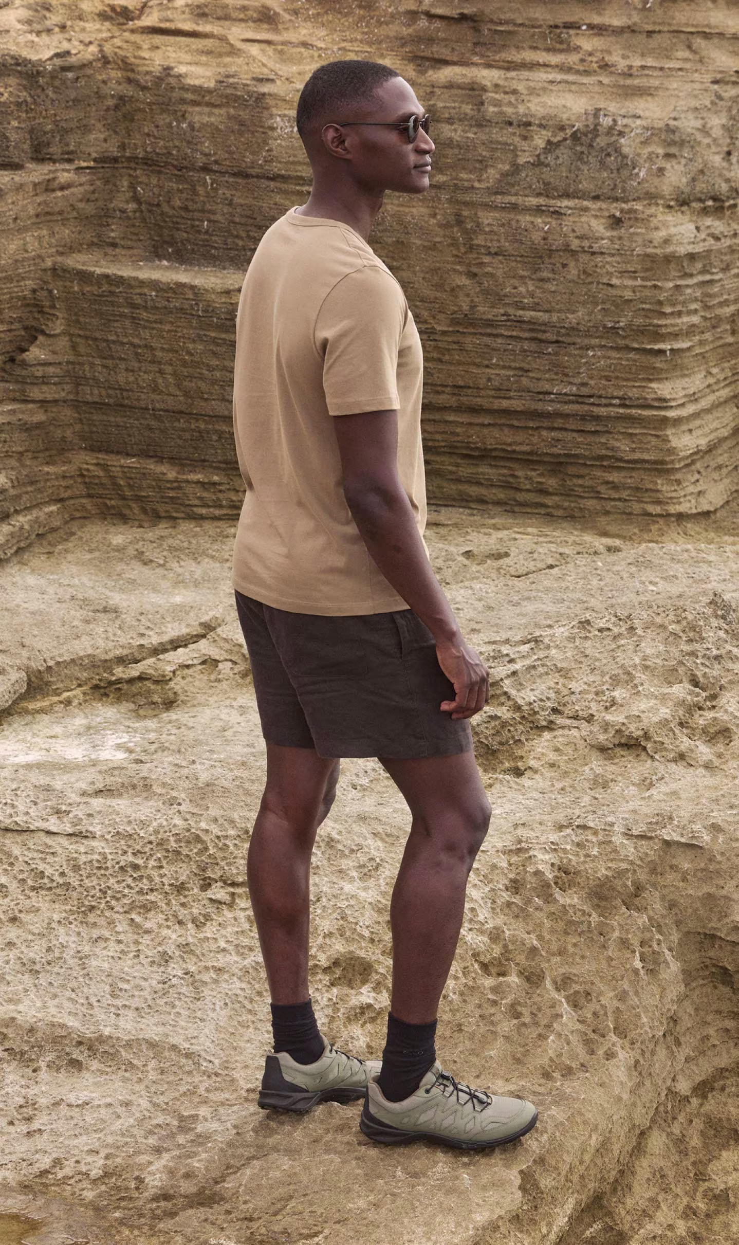 ECCO Terracruise LT olijfgroene, ademende outdoor-sneakers van mesh voor heren.