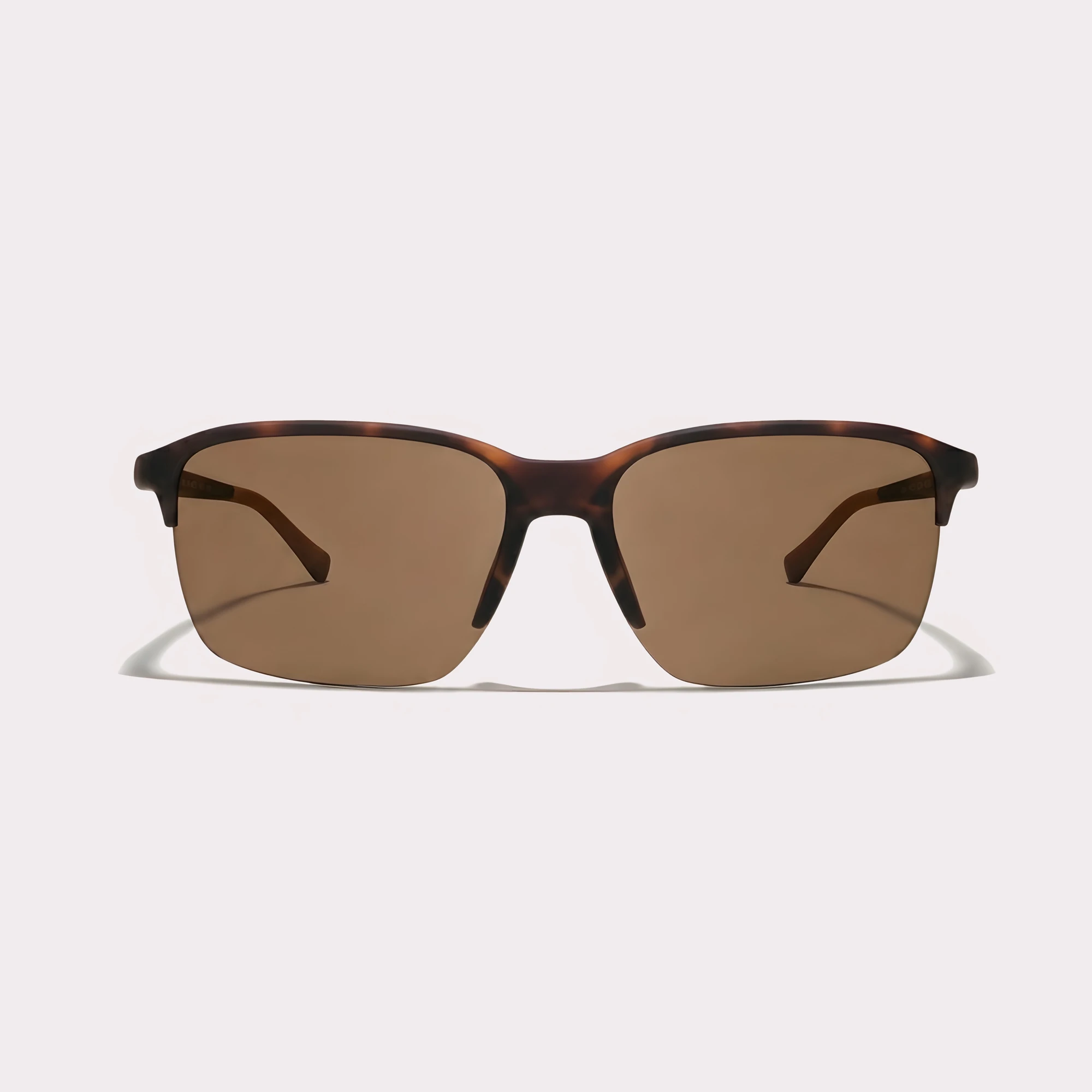 A pair of Peak Tortoise Sunglasses seen from the front