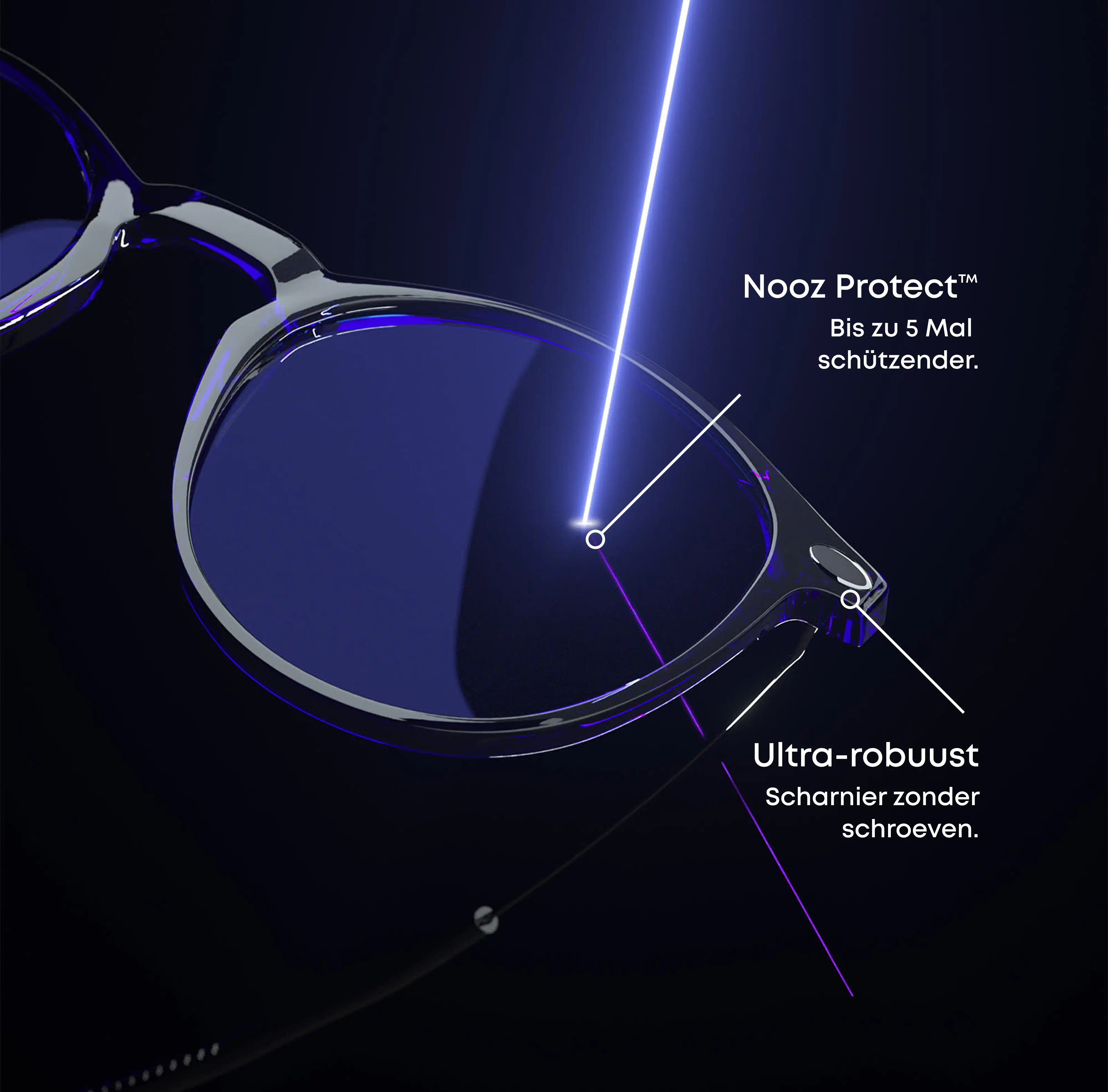 Ein Paar Cruz Schwarz Lesebrille mit Blaulichtfilter