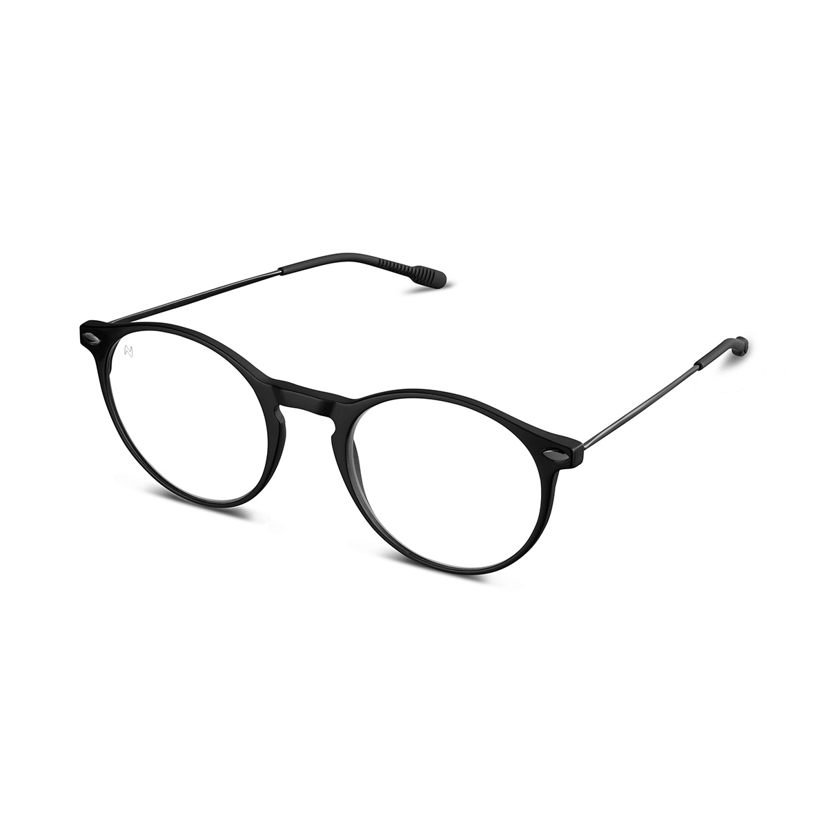 Pair of blue anti-light glasses Essential Cruz Black from side