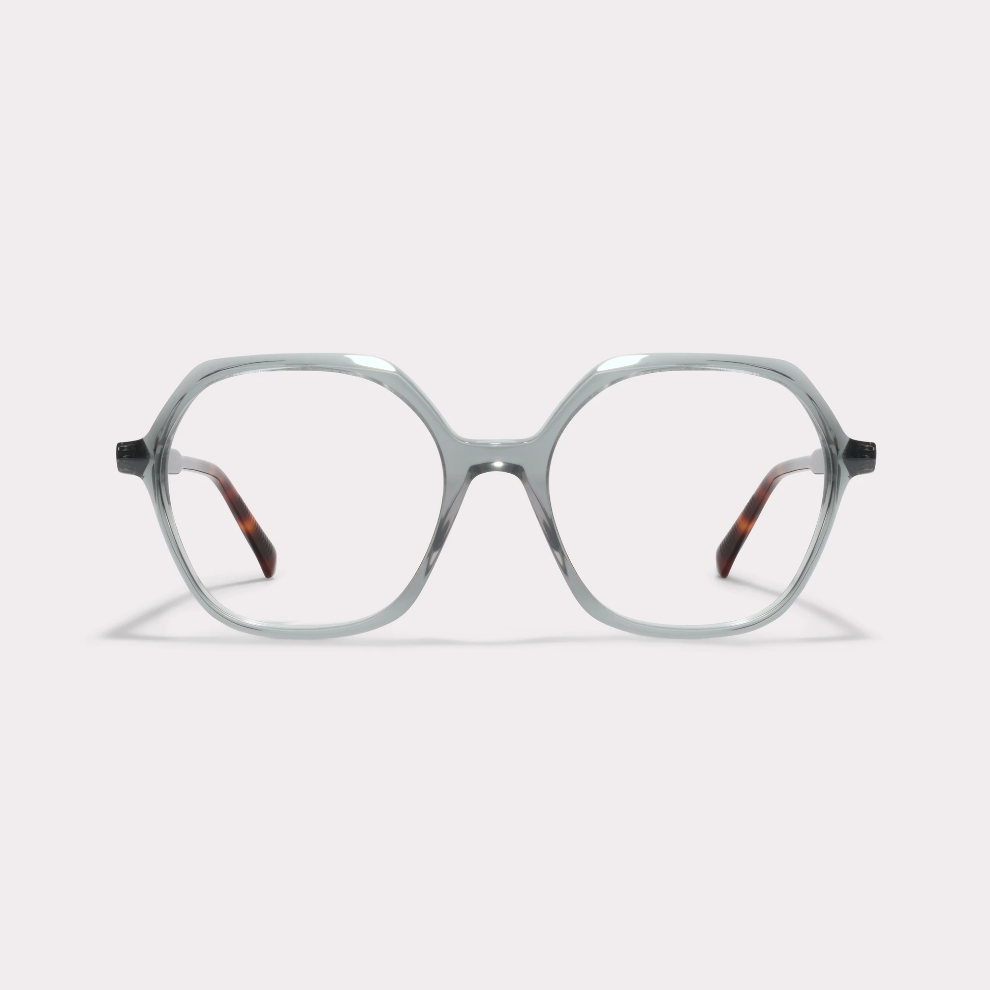 Un par de Luna Grey Green Gafas graduadas vista de frente