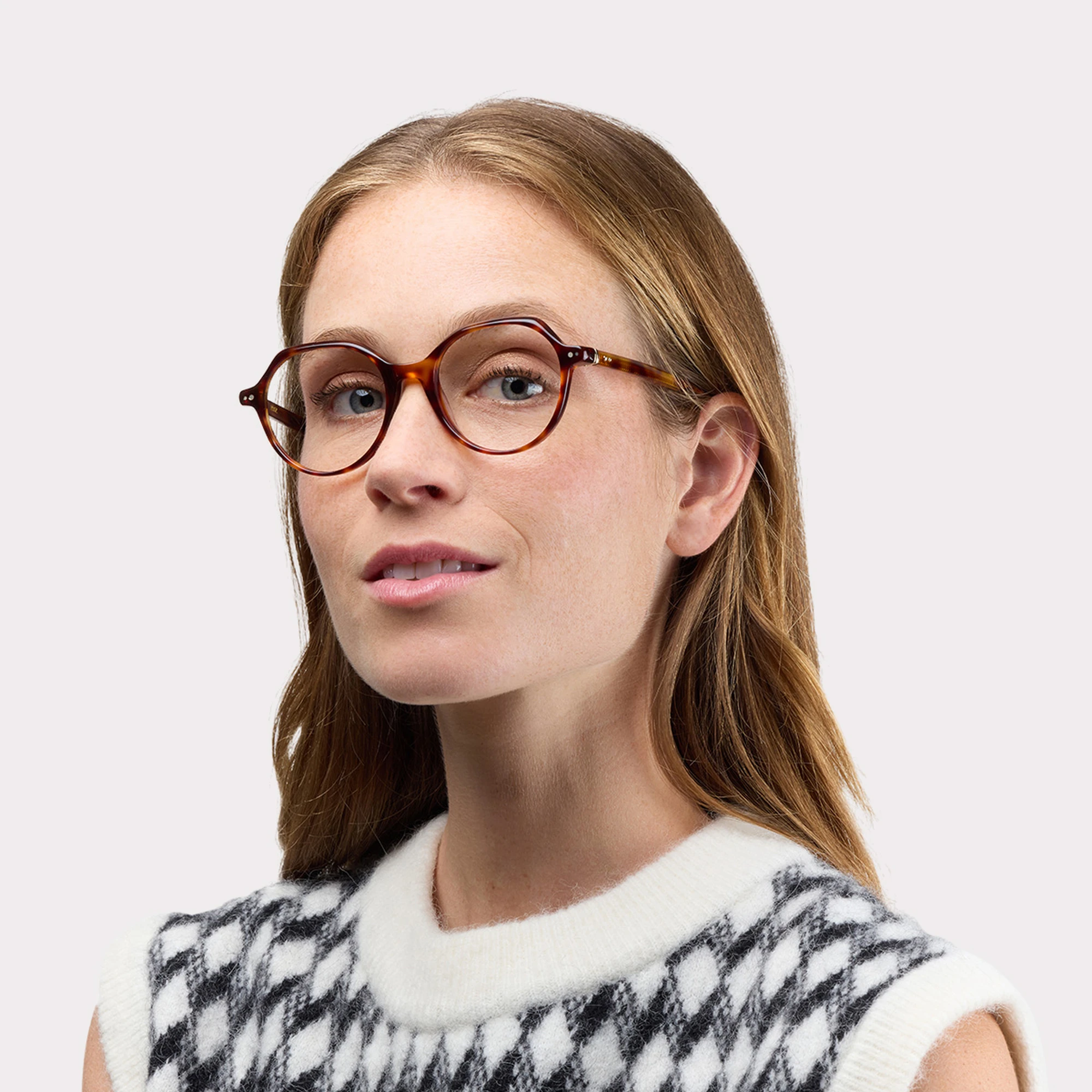 A pair of Gaya Tortoise Prescription glasses