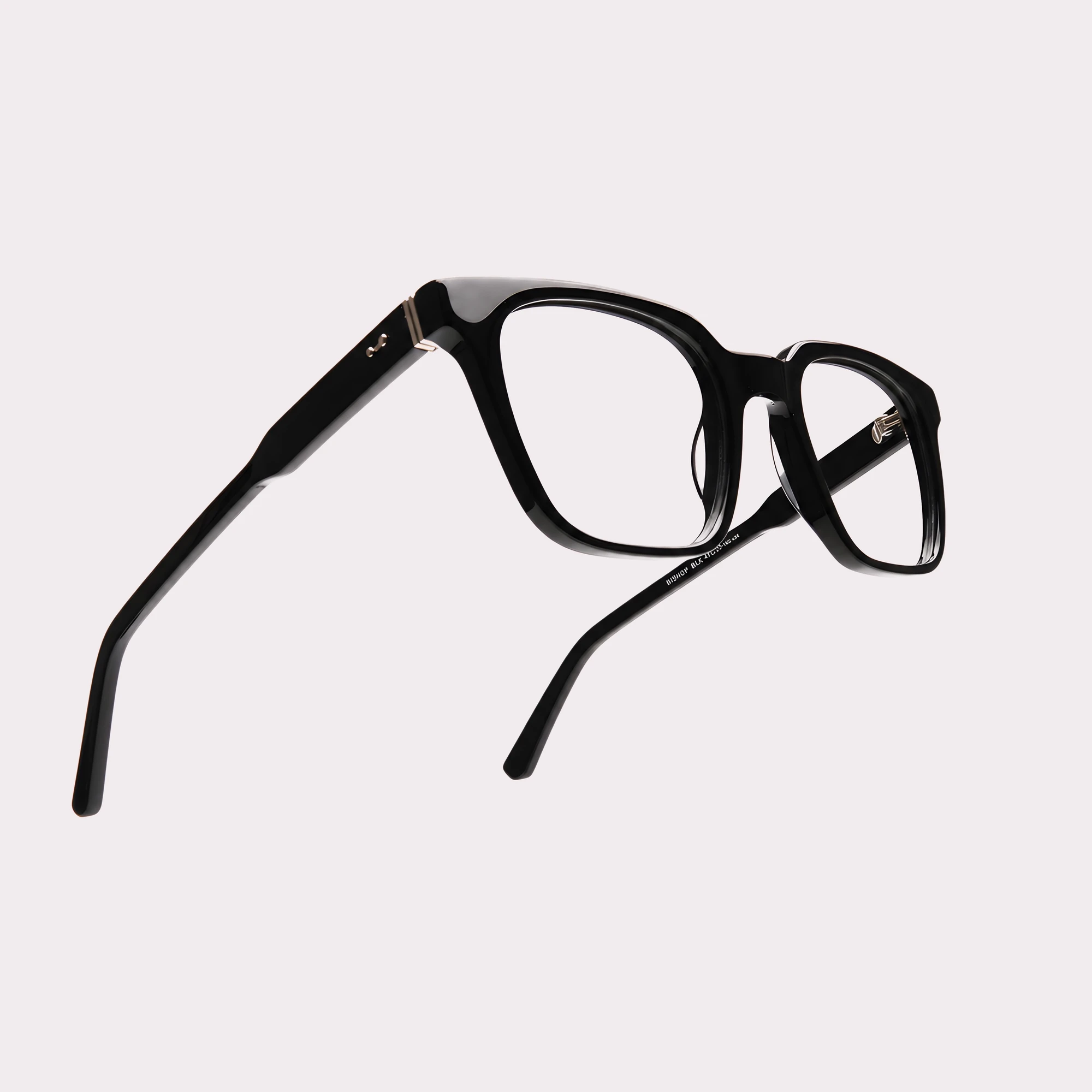 A pair of Venn Black Reading glasses in a macro view
