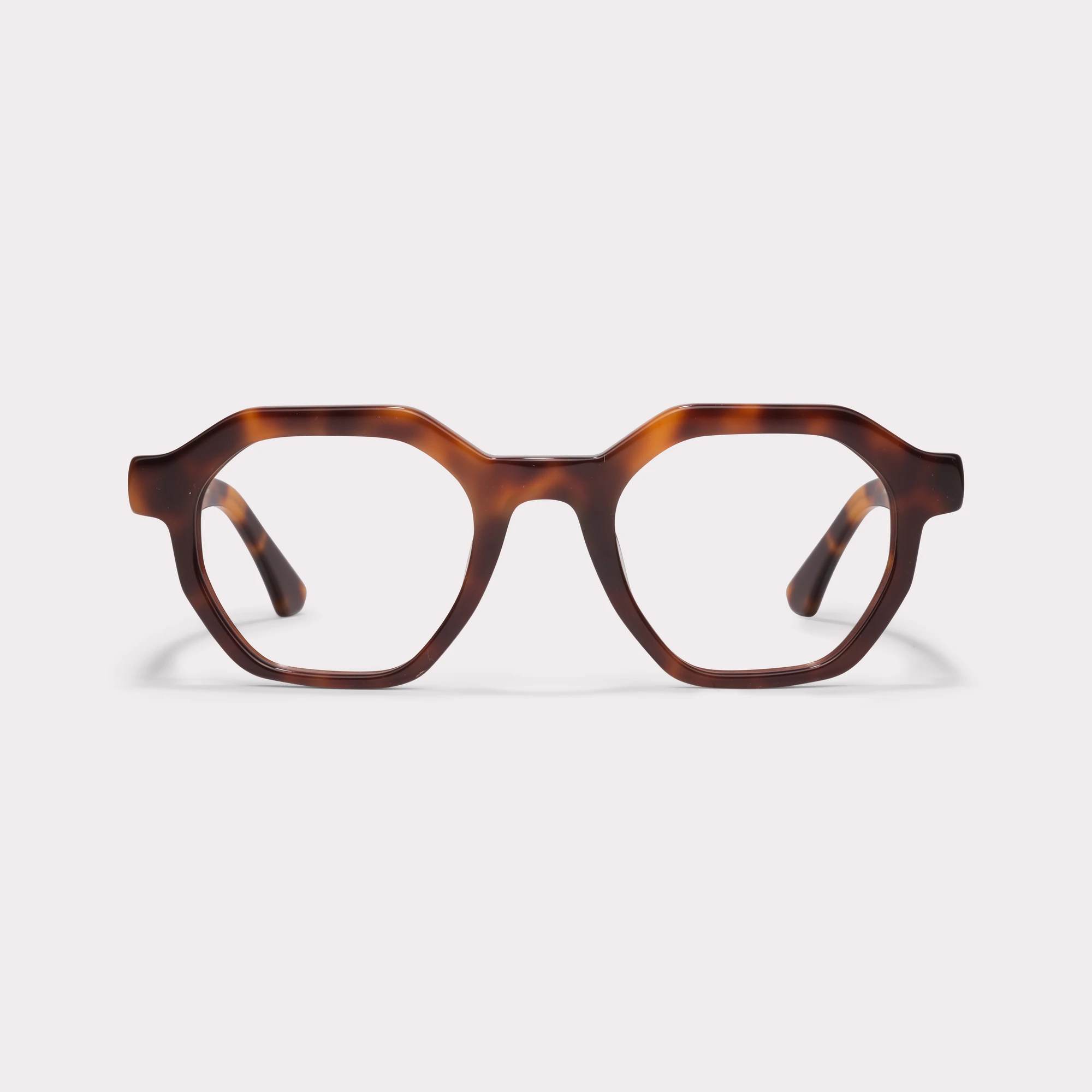 A pair of Miller Tortoise Reading glasses seen from the front