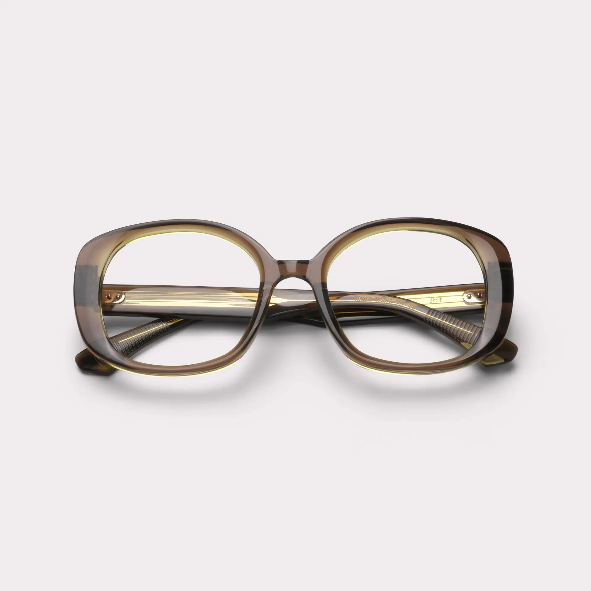 Ein Paar Joy Khaki Korrekturbrille , zusammengeklappt