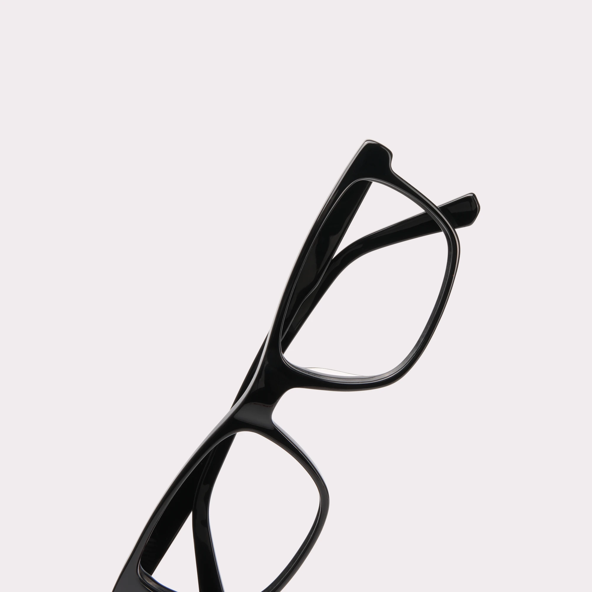A pair of Justin Black Reading glasses in a macro view