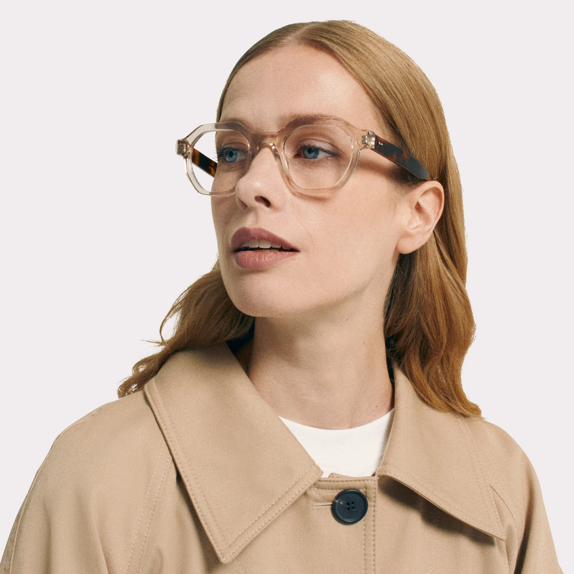 A pair of Miller Champagne tortoise Multi-distance™ blue light blocking reading glasses