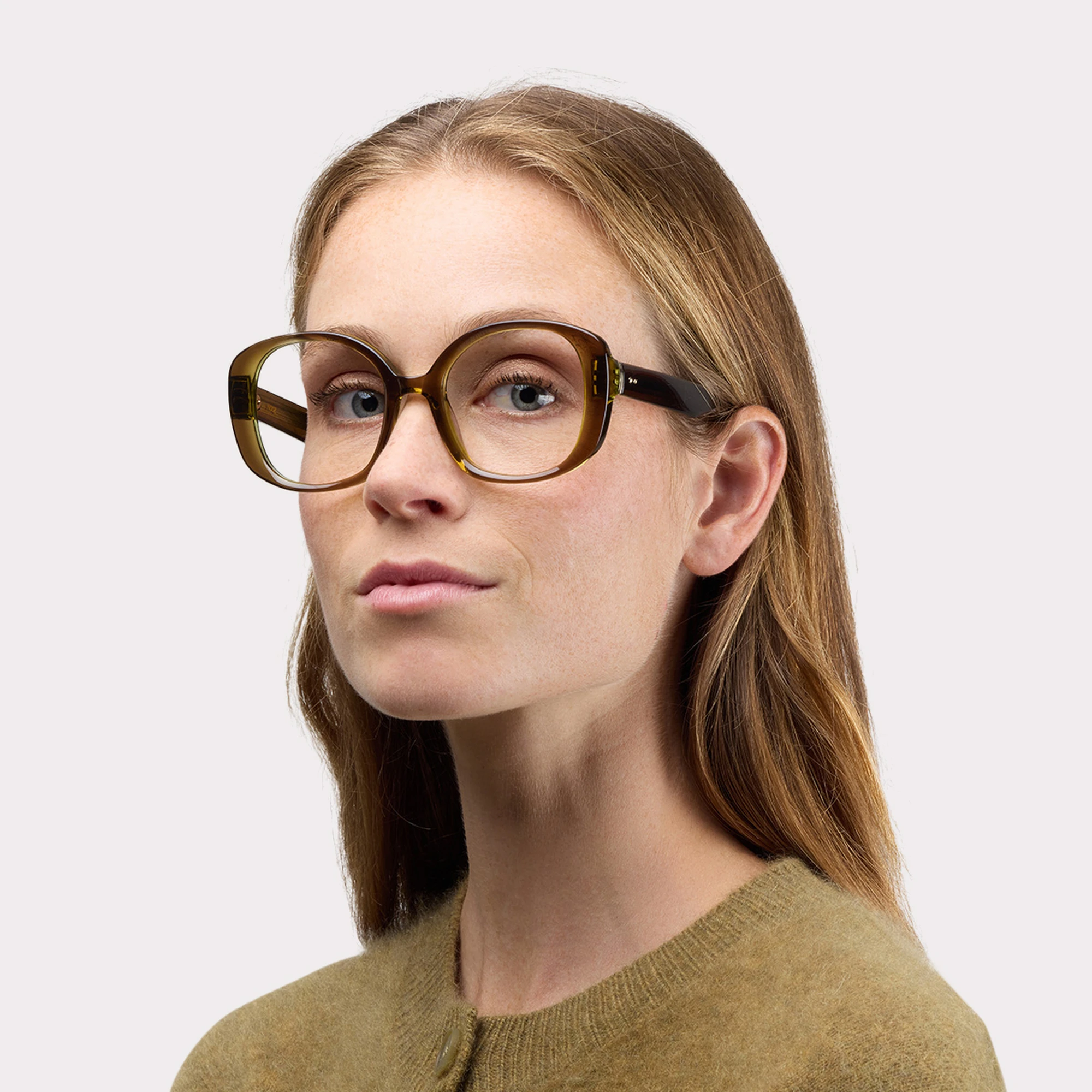 Ein Paar Joy Khaki Korrekturbrille