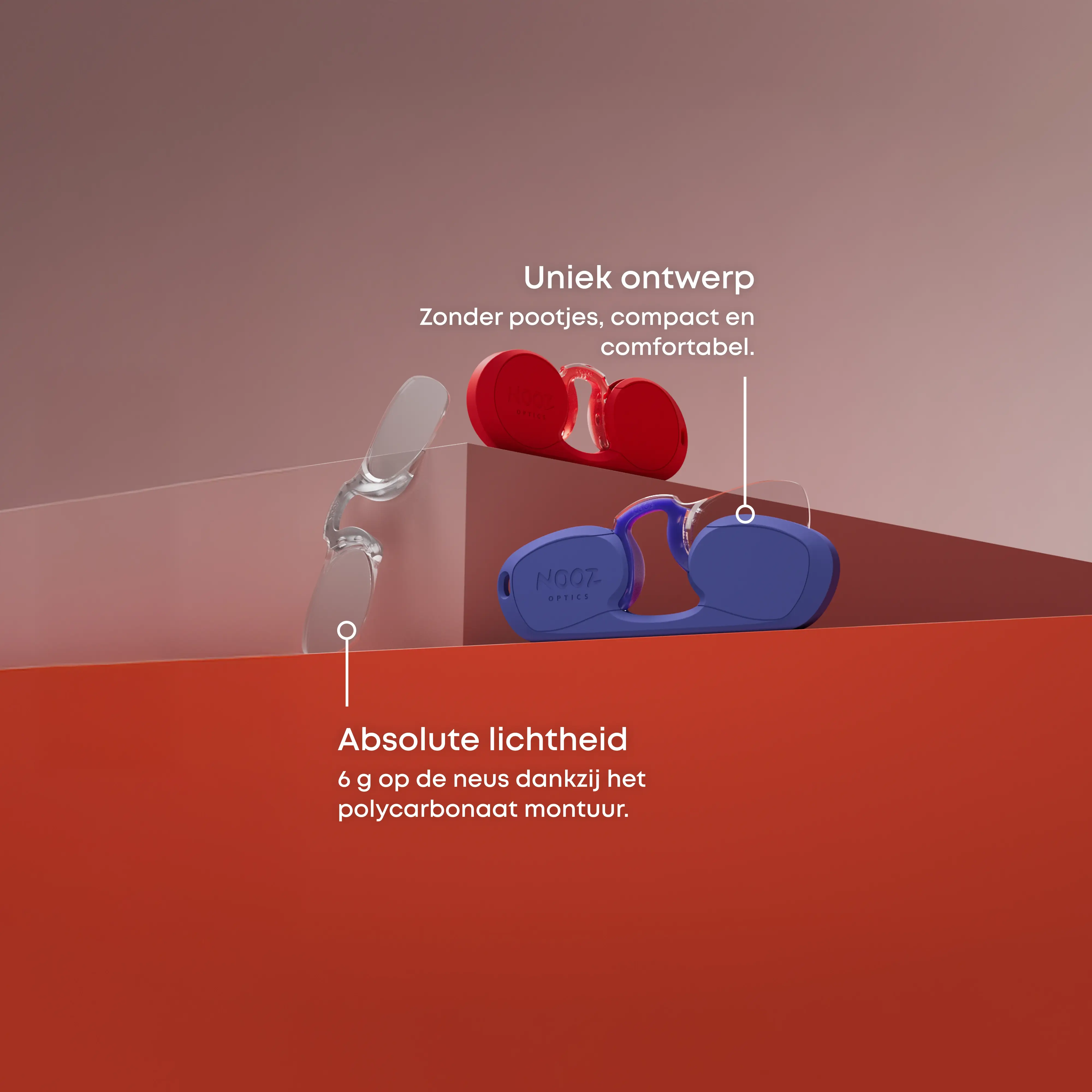 Een par Oval Zwart Leesbril