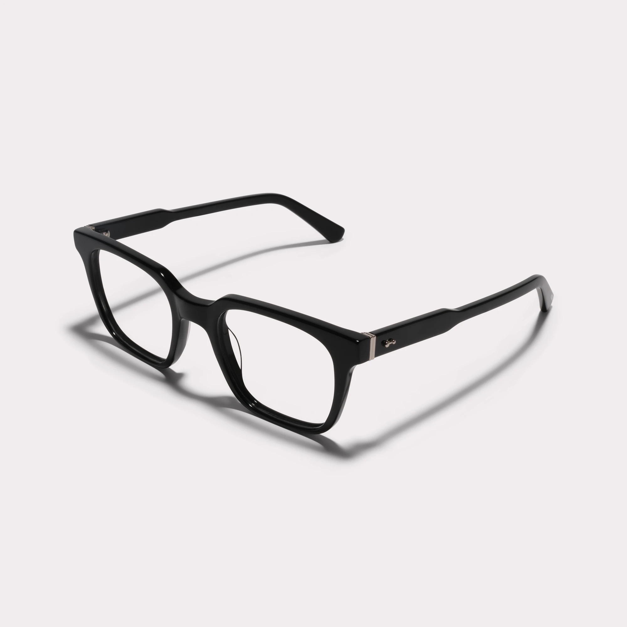 A pair of Venn Black Multi-distance™ blue light blocking reading glasses seen from the side