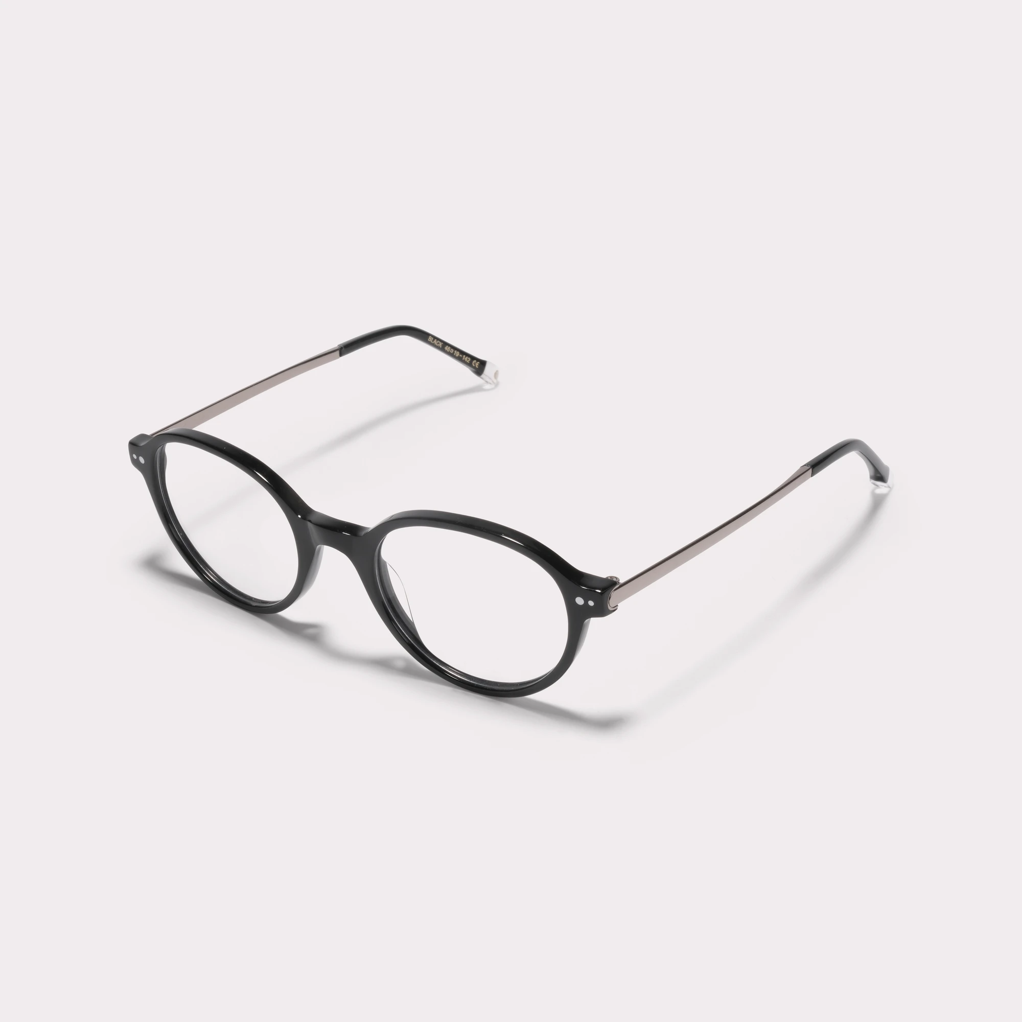 A pair of Anna Black Prescription glasses  seen from the side