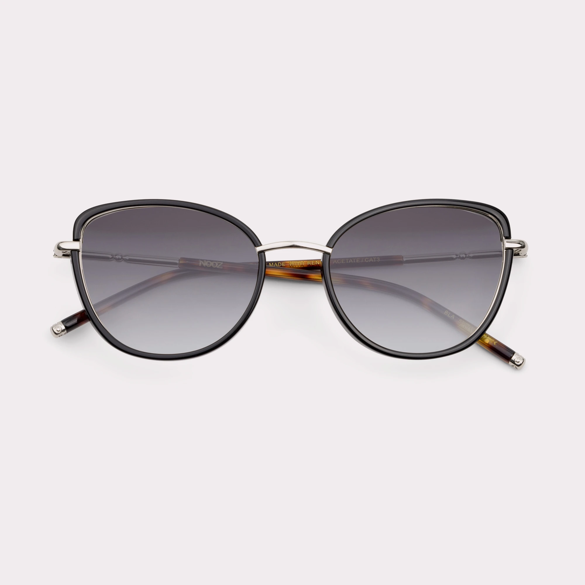A pair of Indy Black Sunglasses folded