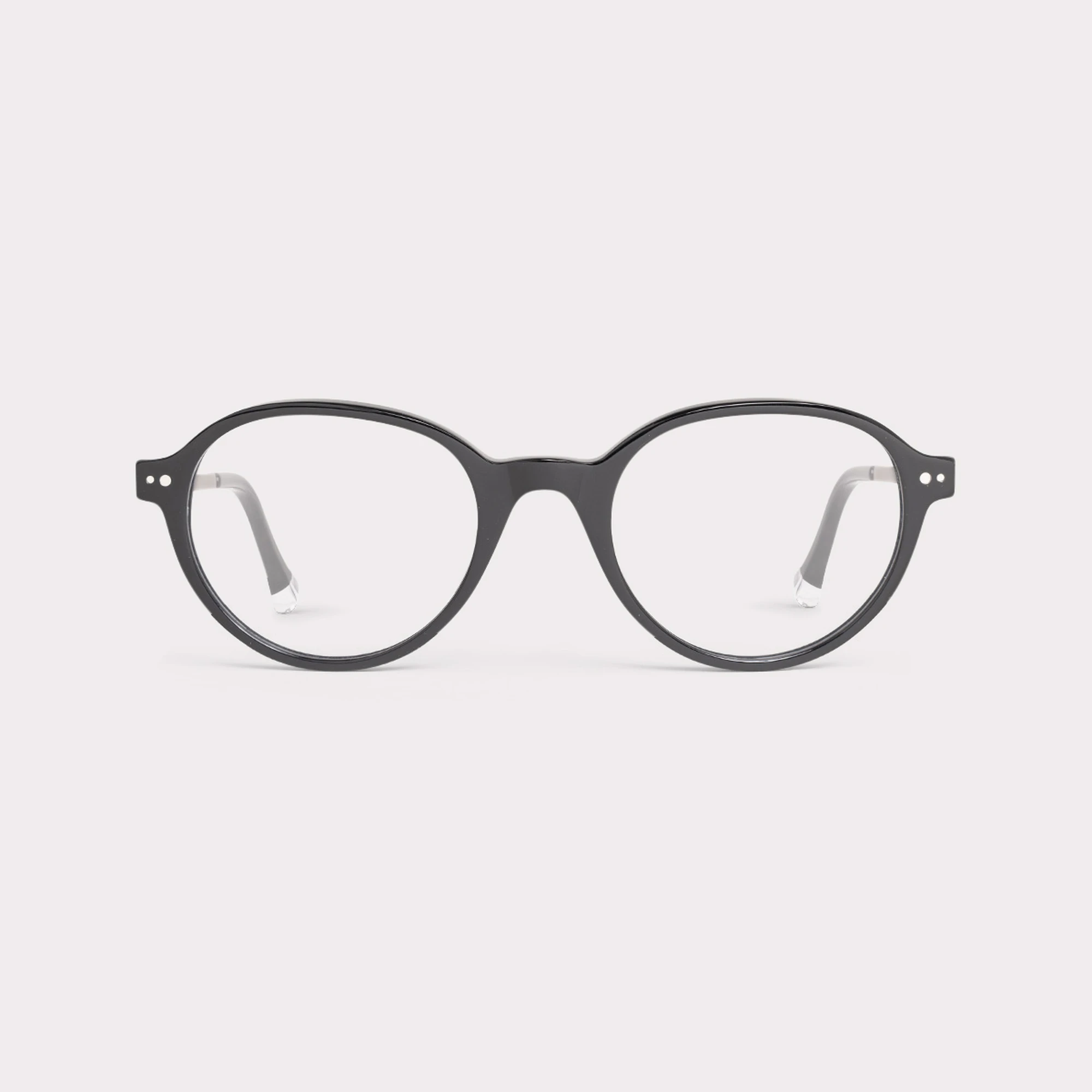A pair of Anna Black Prescription glasses seen from the front