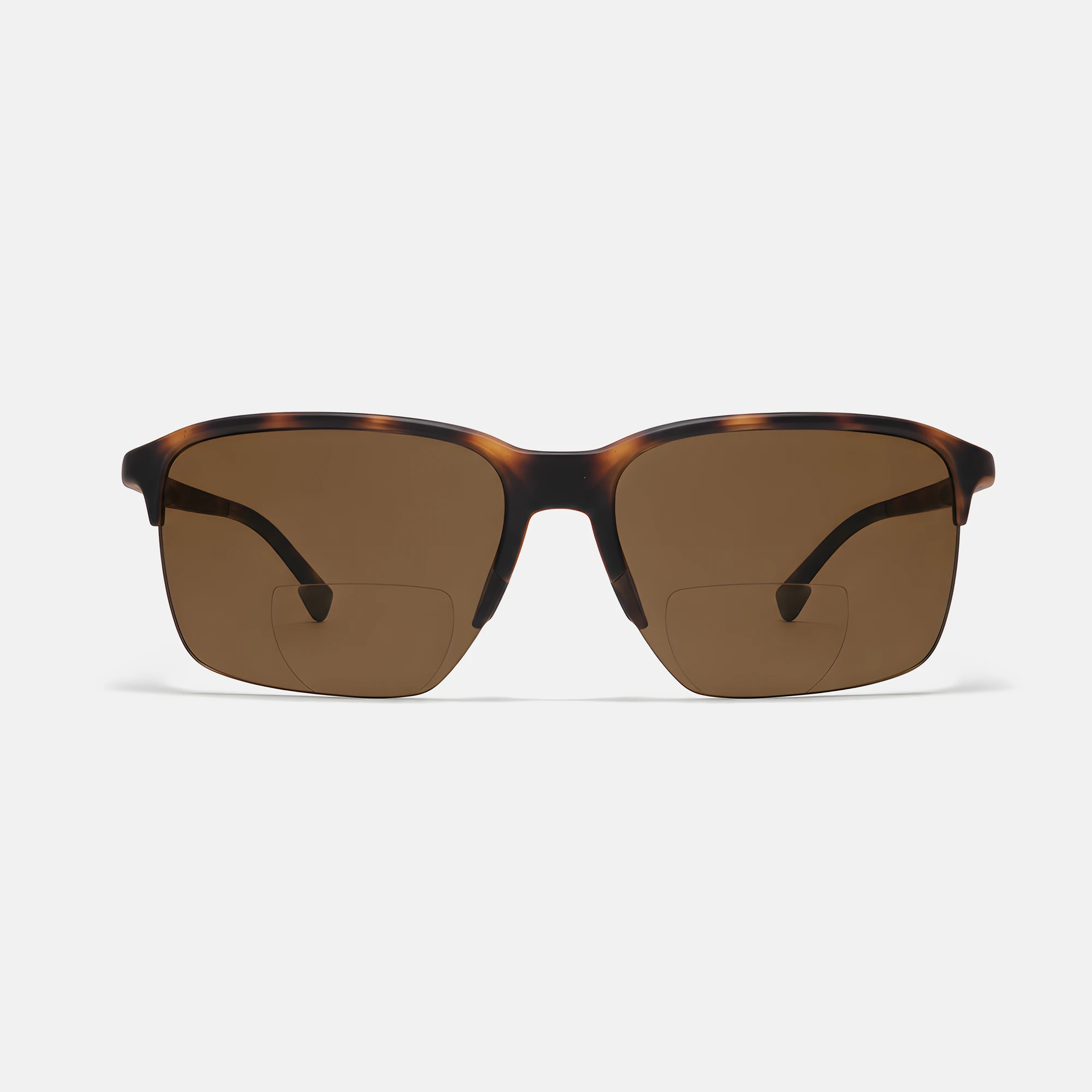 A pair of Peak Tortoise Sunglasses seen from the front
