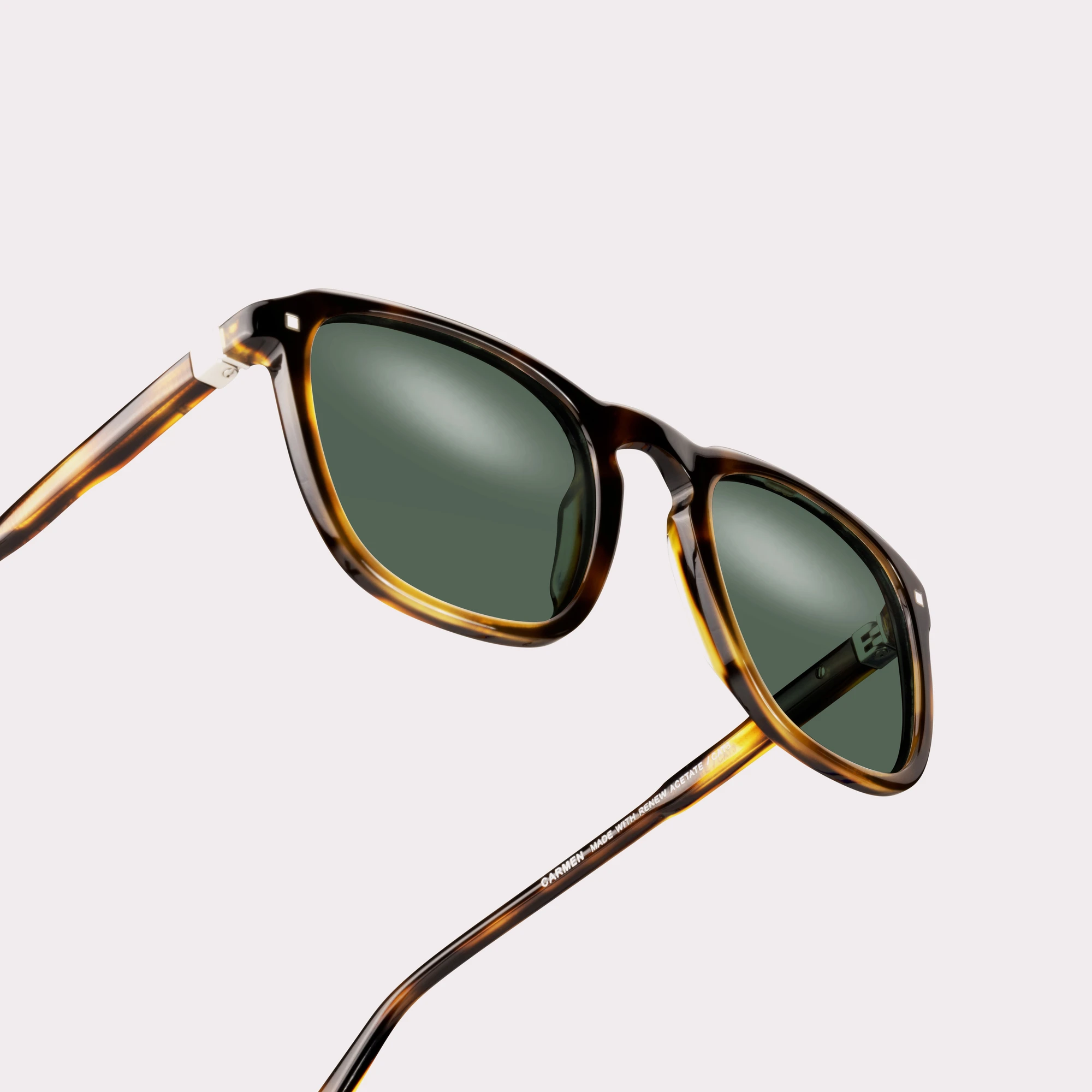 Une paire de Carmen Tortoise Lunettes de soleil en vue macro