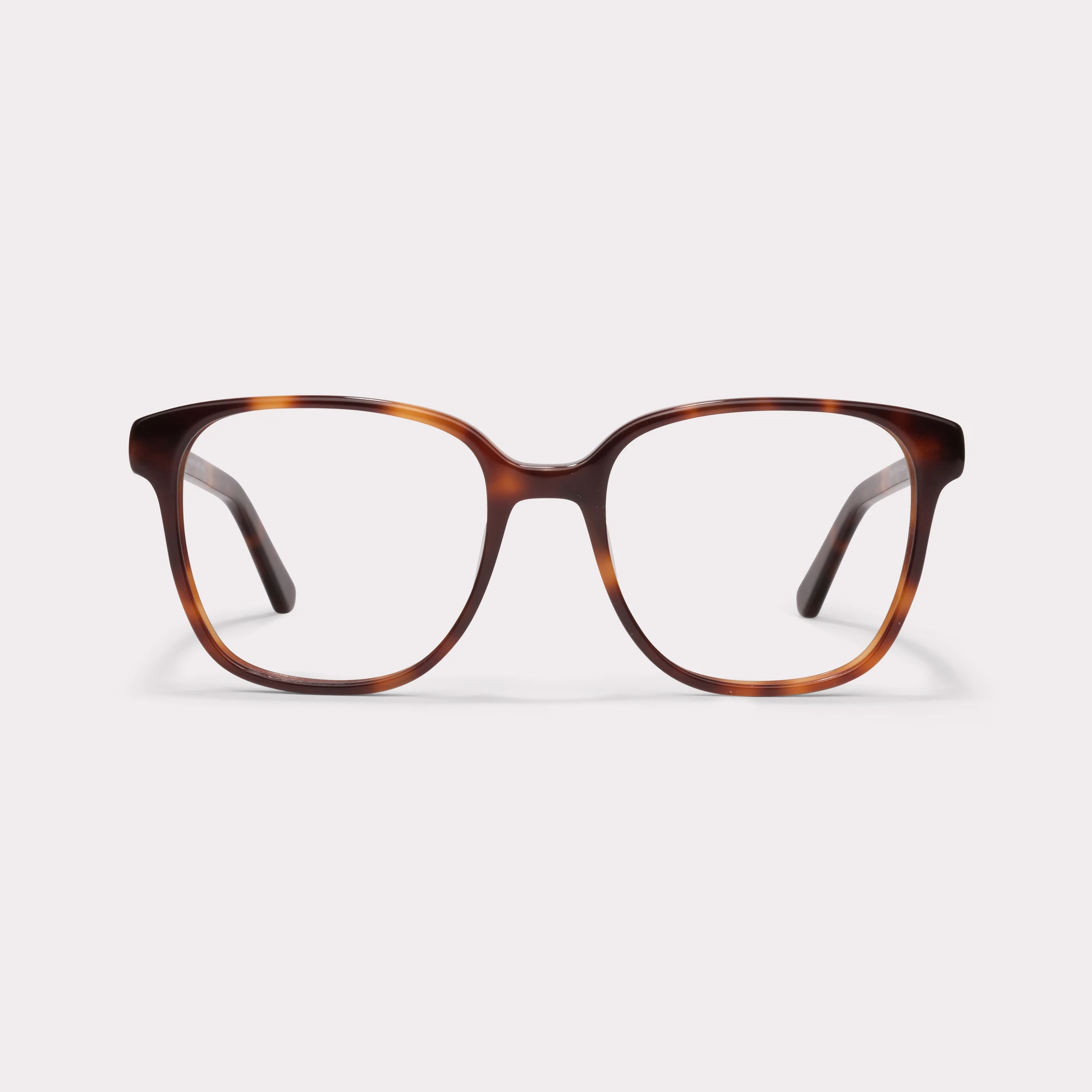 A pair of Clara Tortoise Reading glasses seen from the front