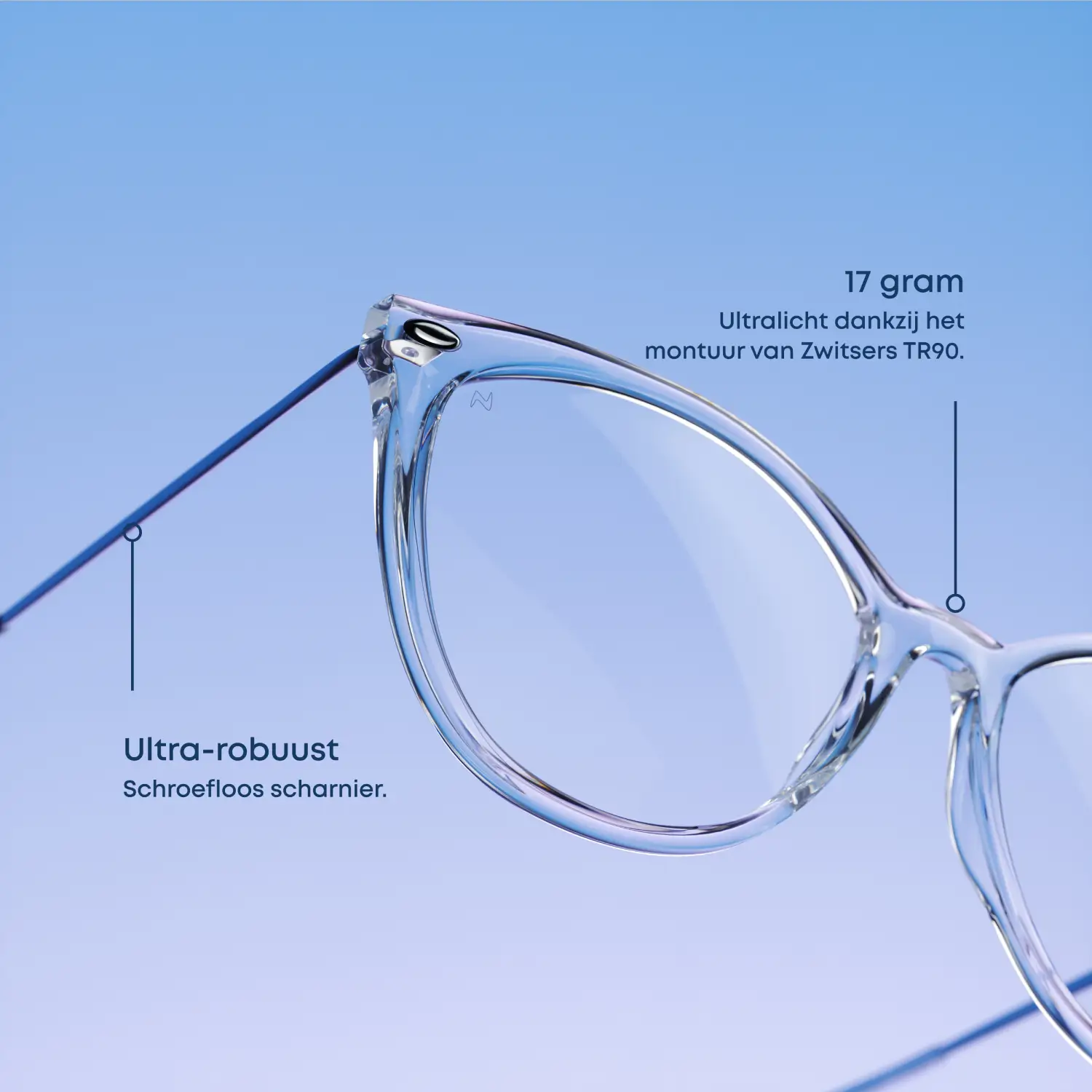 Een par Bao Zwart Leesbril