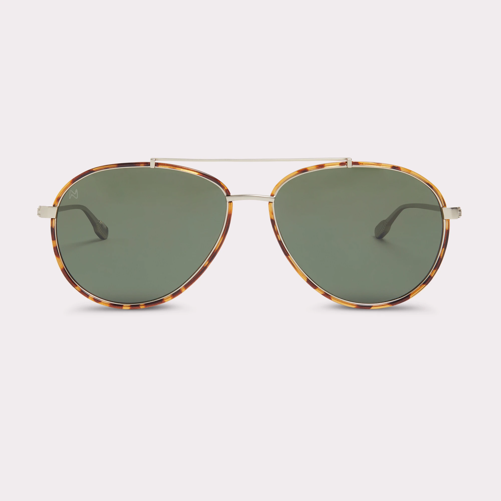 A pair of Jet Tortoise Sunglasses seen from the front