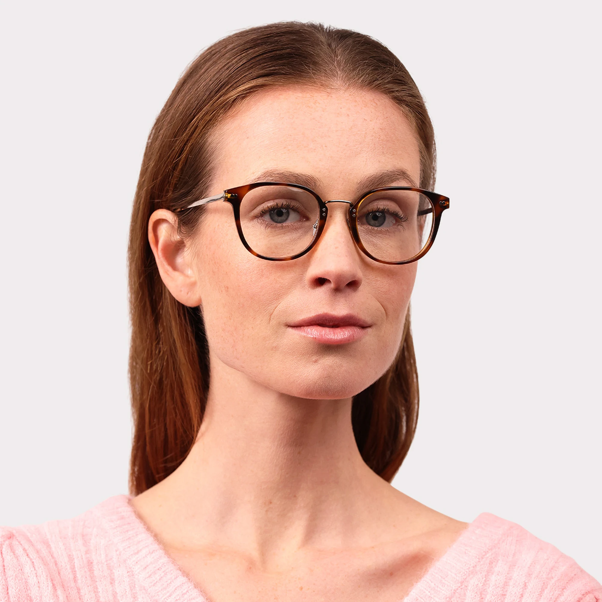A pair of Covell Tortoise Multi-distance™ blue light blocking reading glasses