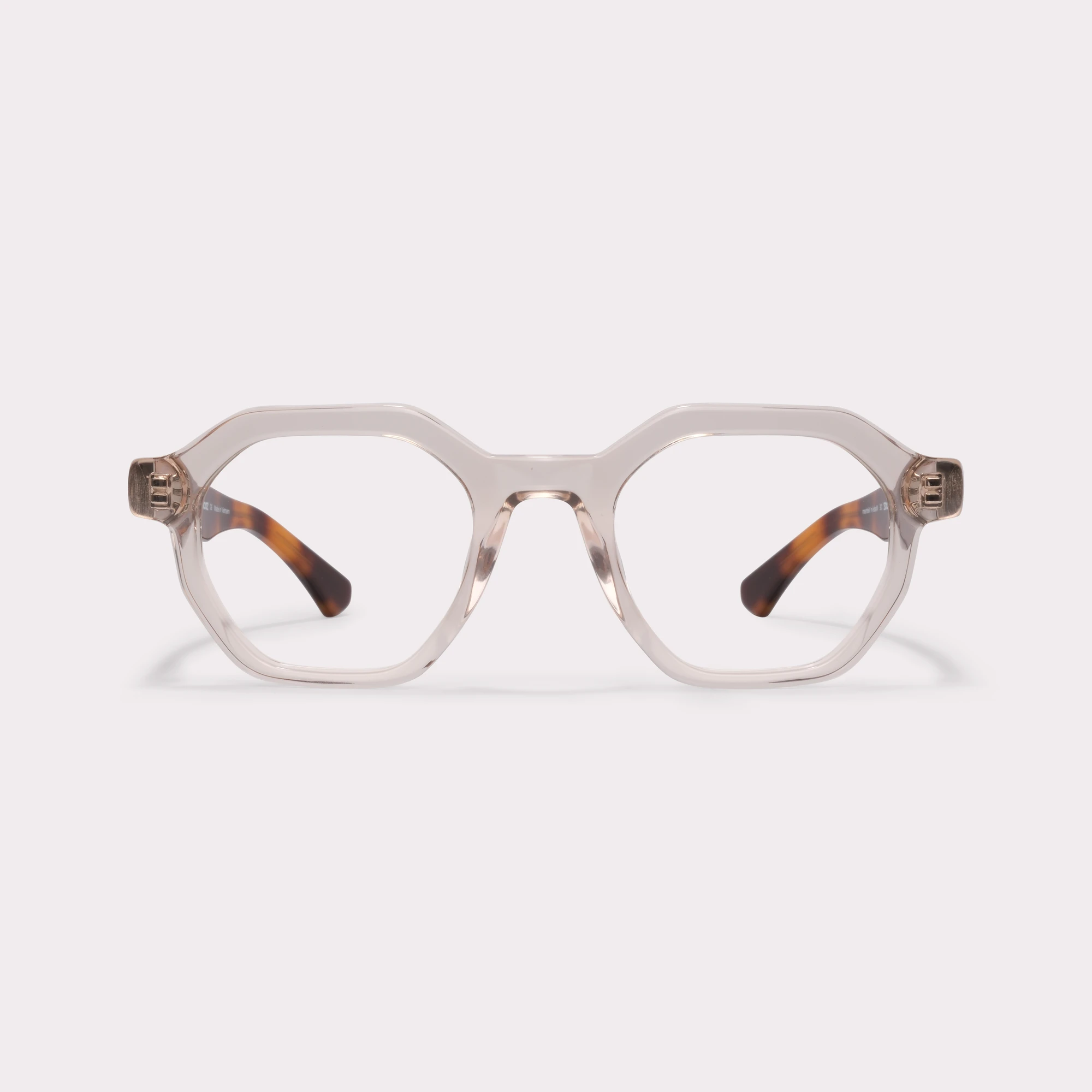 A pair of Miller Champagne tortoise Multi-distance™ blue light blocking reading glasses seen from the front