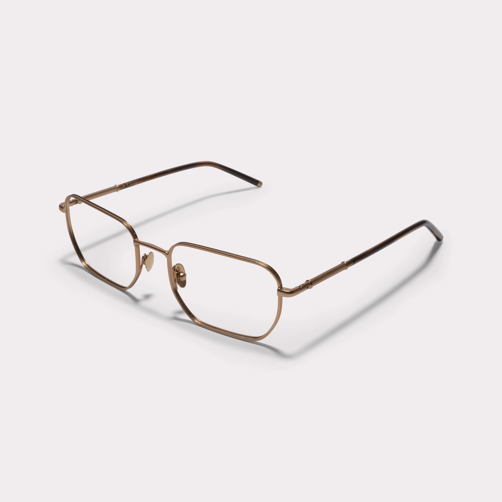 Une paire de Bram Light Gold Lunettes sur prescription vue de côté