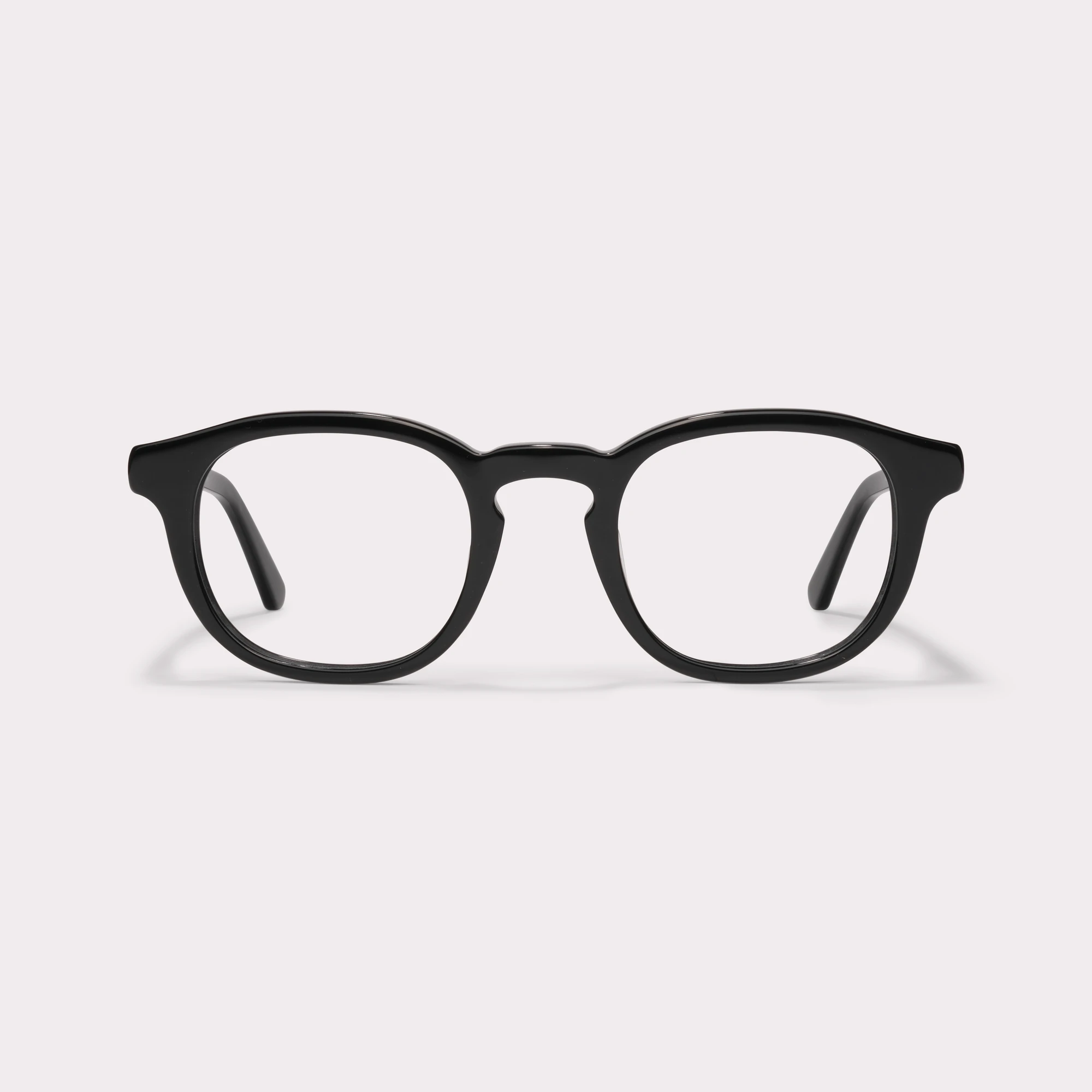 A pair of Loen Black Reading glasses seen from the front