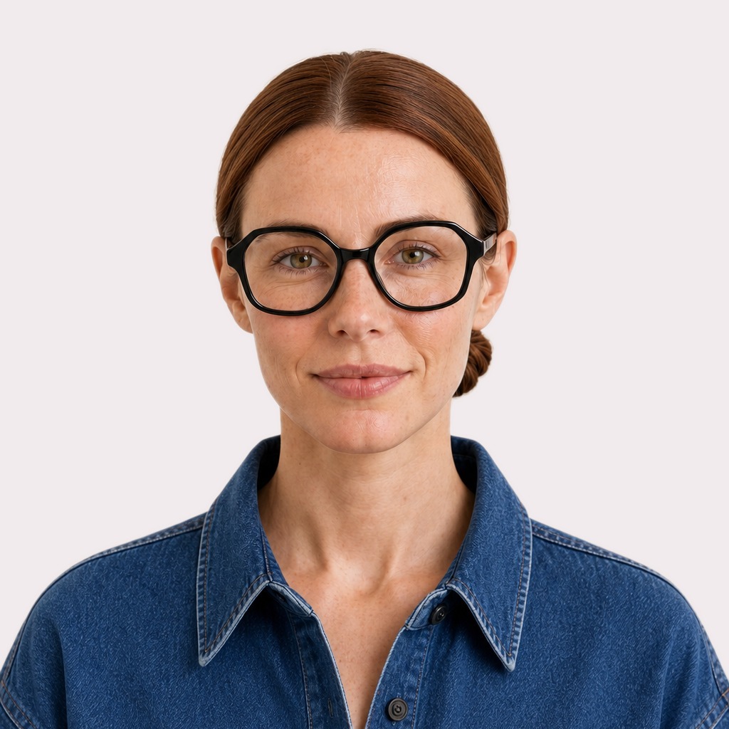 A pair of Aura Black Reading glasses